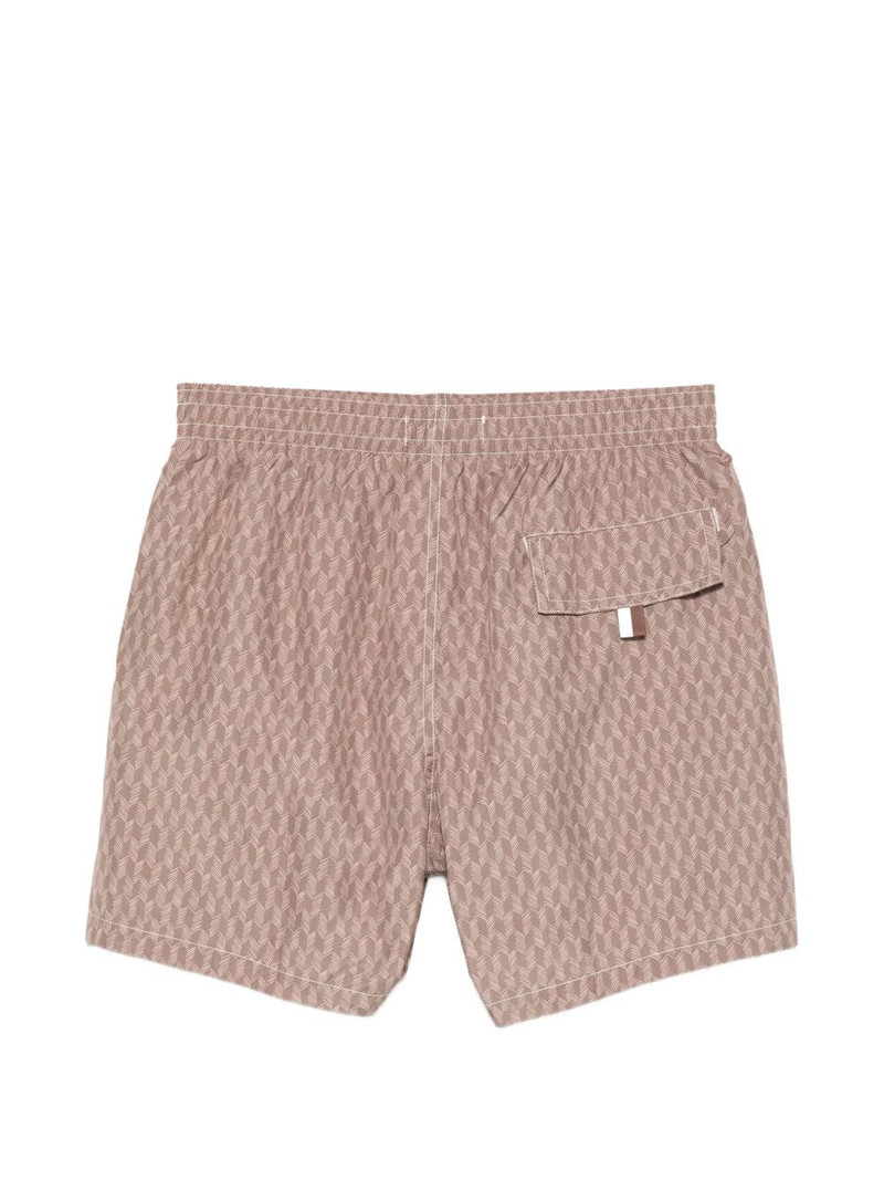 Canali patterned drawstring swim shorts outlook