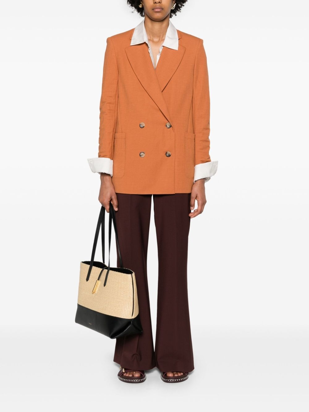 notched-lapels single-breasted blazer - 2