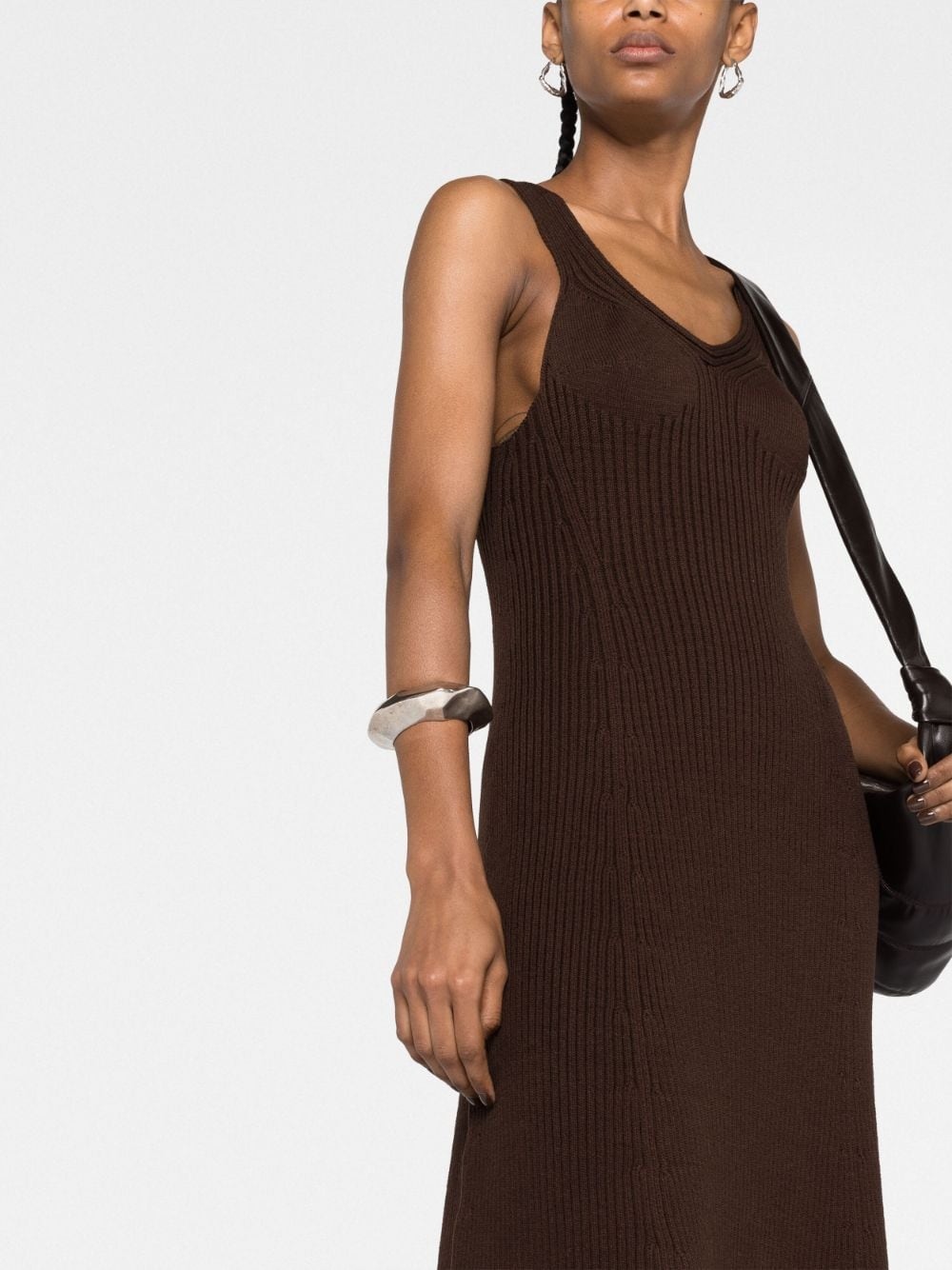 ribbed-knit midi dress - 5