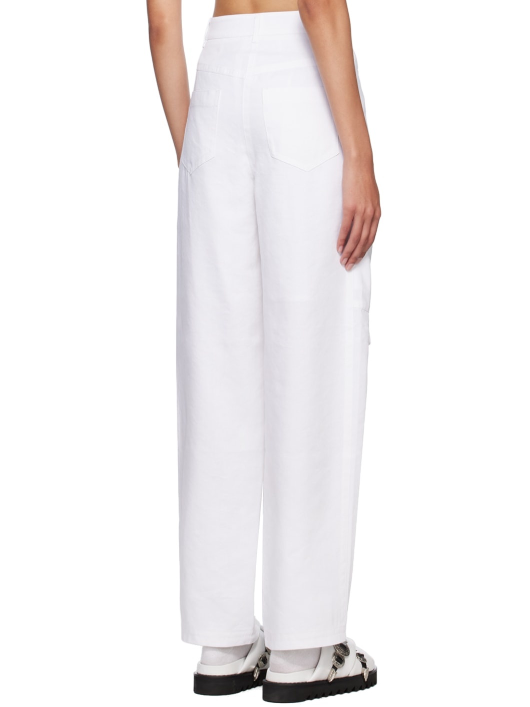 White Pocket Trousers - 3