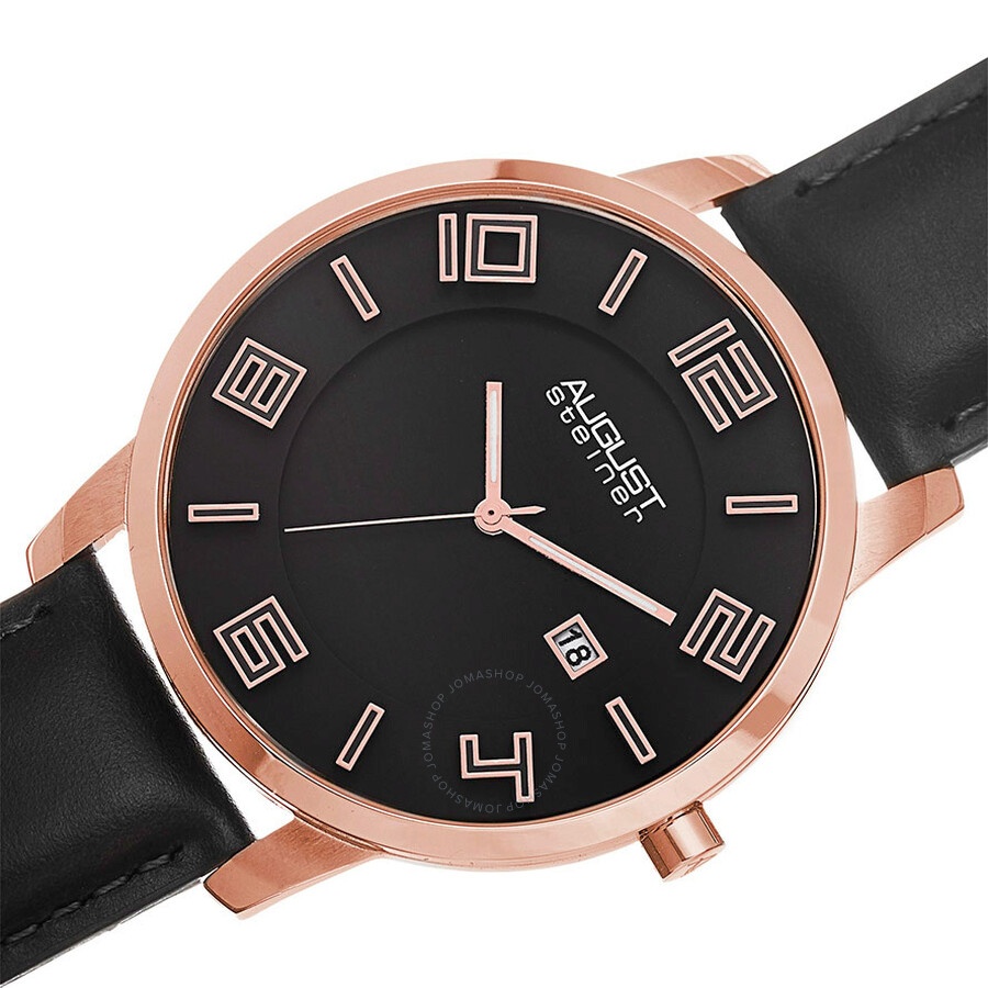 August Steiner - August Steiner Black Men's Watch AS8108BKR - 2