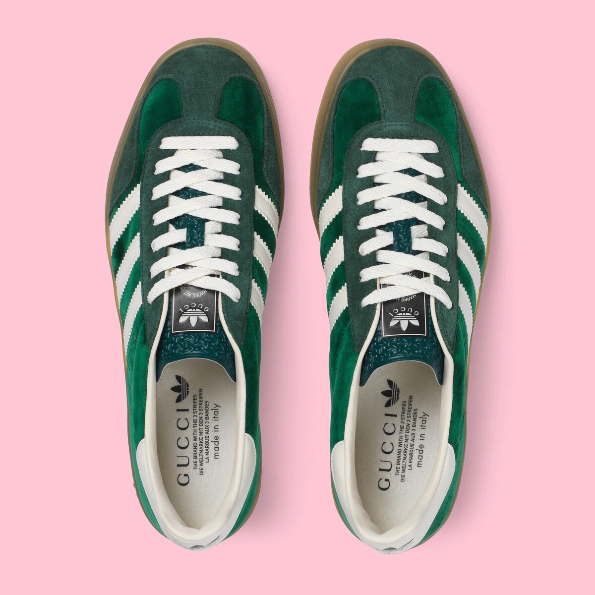 adidas gazelle silver green womens Adidas x Gucci Gazelle Green GG Monogram