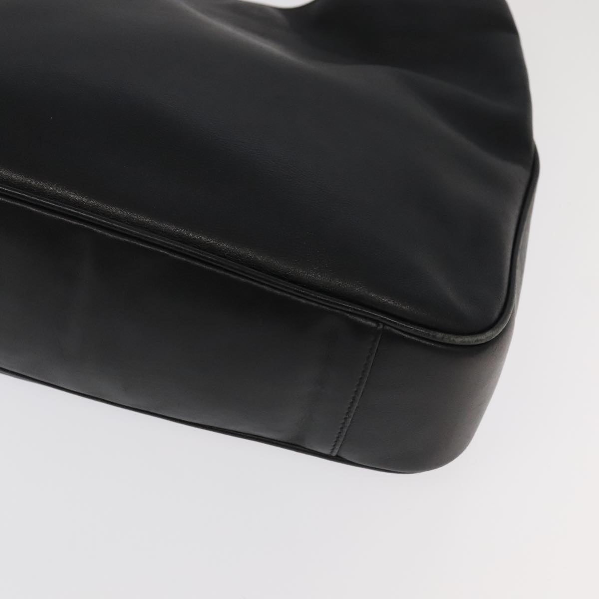 GUCCI Bamboo Hand Bag Leather Black Gold - 9