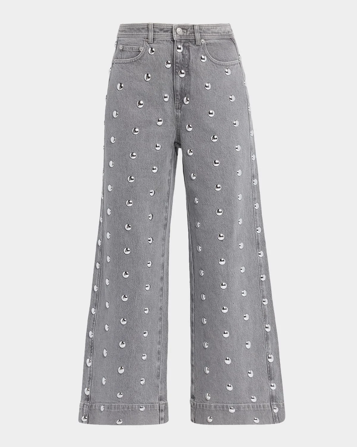 Betsy Studded Wide Ankle Jeans - 1