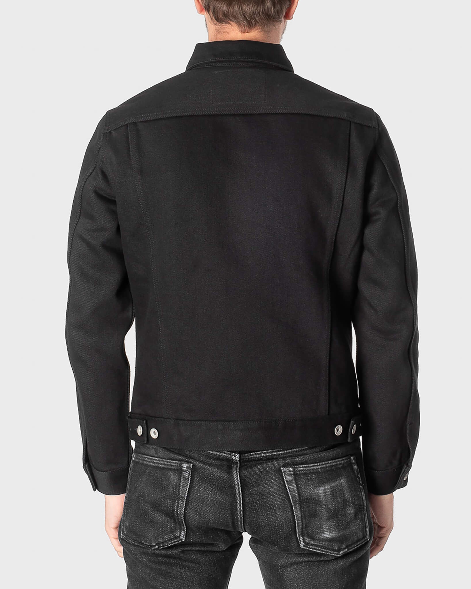 IH-9526PJ 21oz Non-Fade Denim Modified Type III Jacket - Superblack - 3