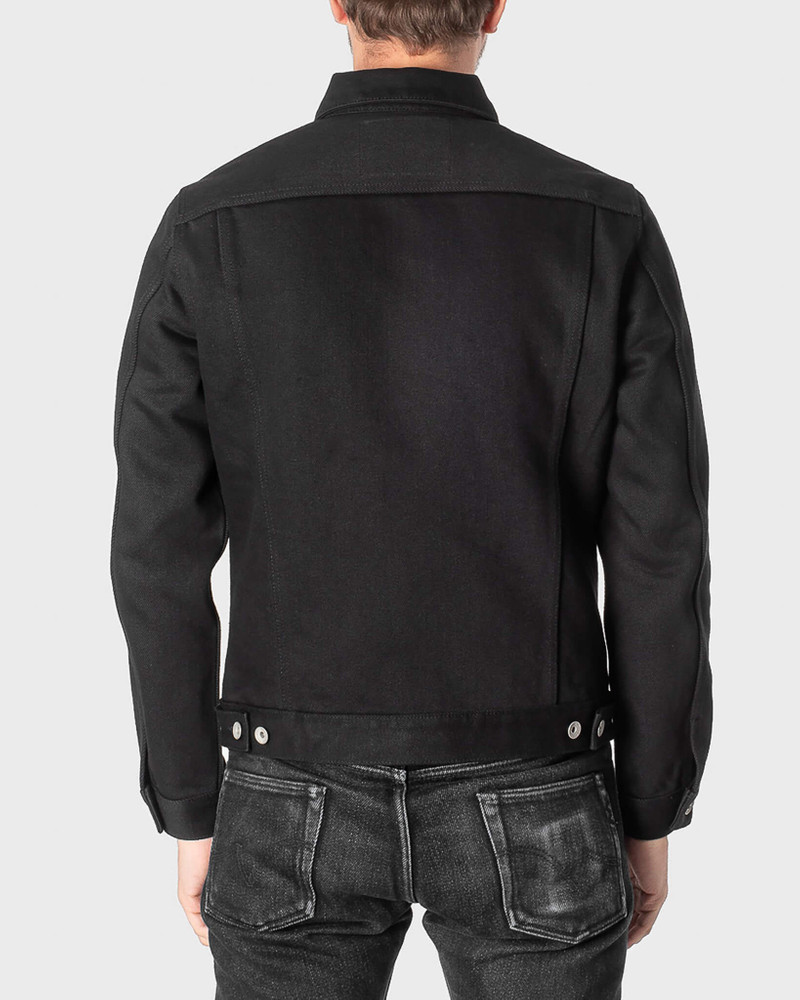 21OZ NON-FADE DENIM MODIFIED TYPE III JACKET - SUPERBLACK 3