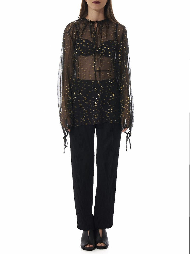 Gold Detail Sheer Tunic - 6