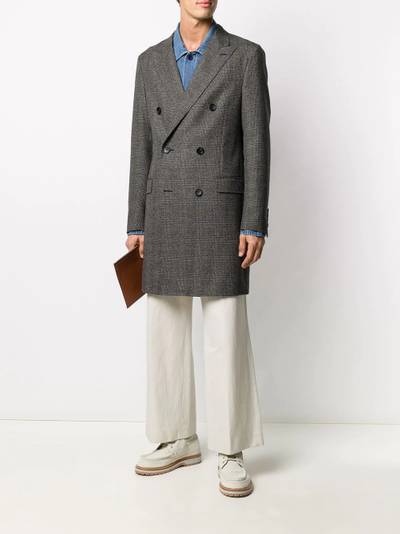 Lanvin checked double-breasted coat outlook