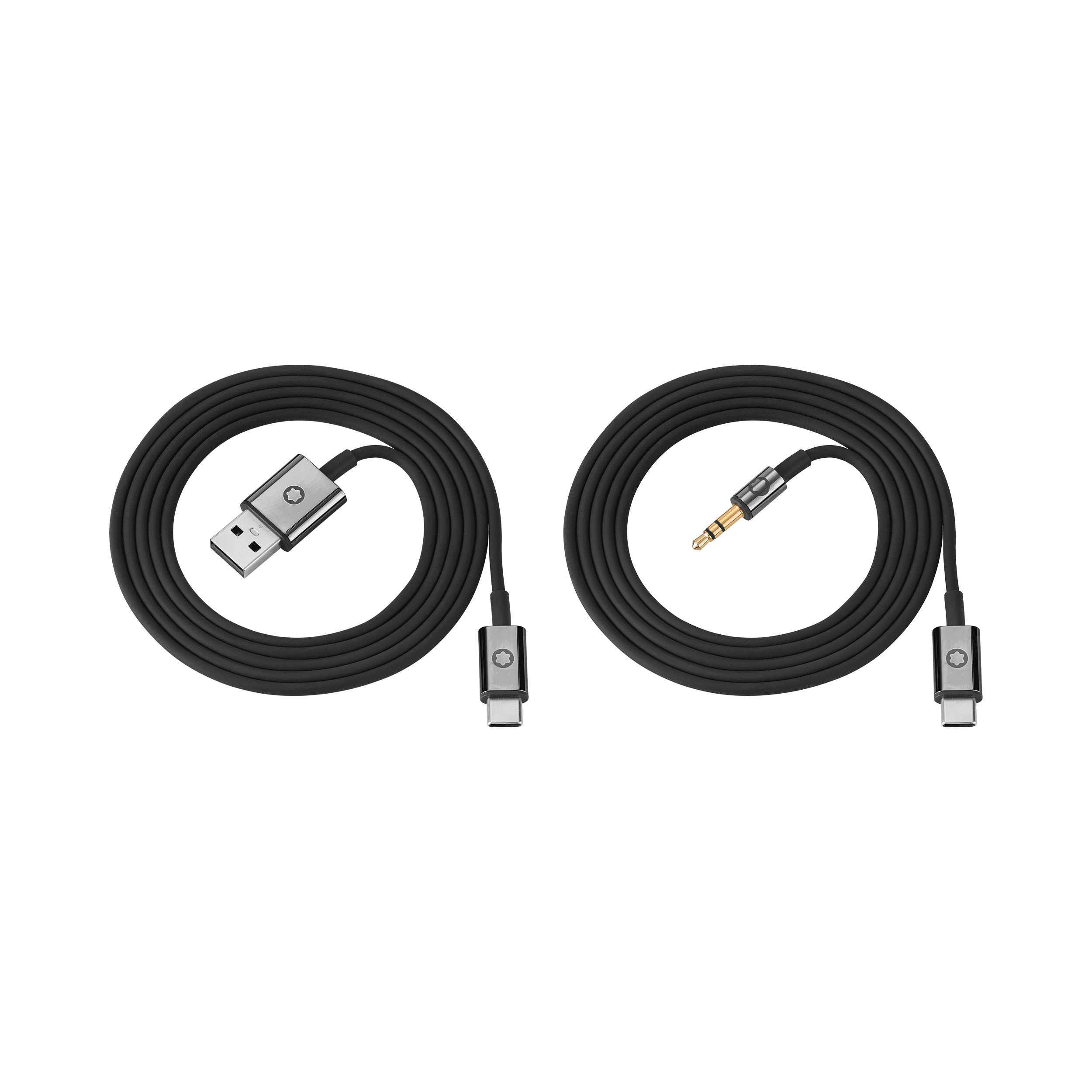 Black Cable Set for Montblanc MB 01 Headphones - 3
