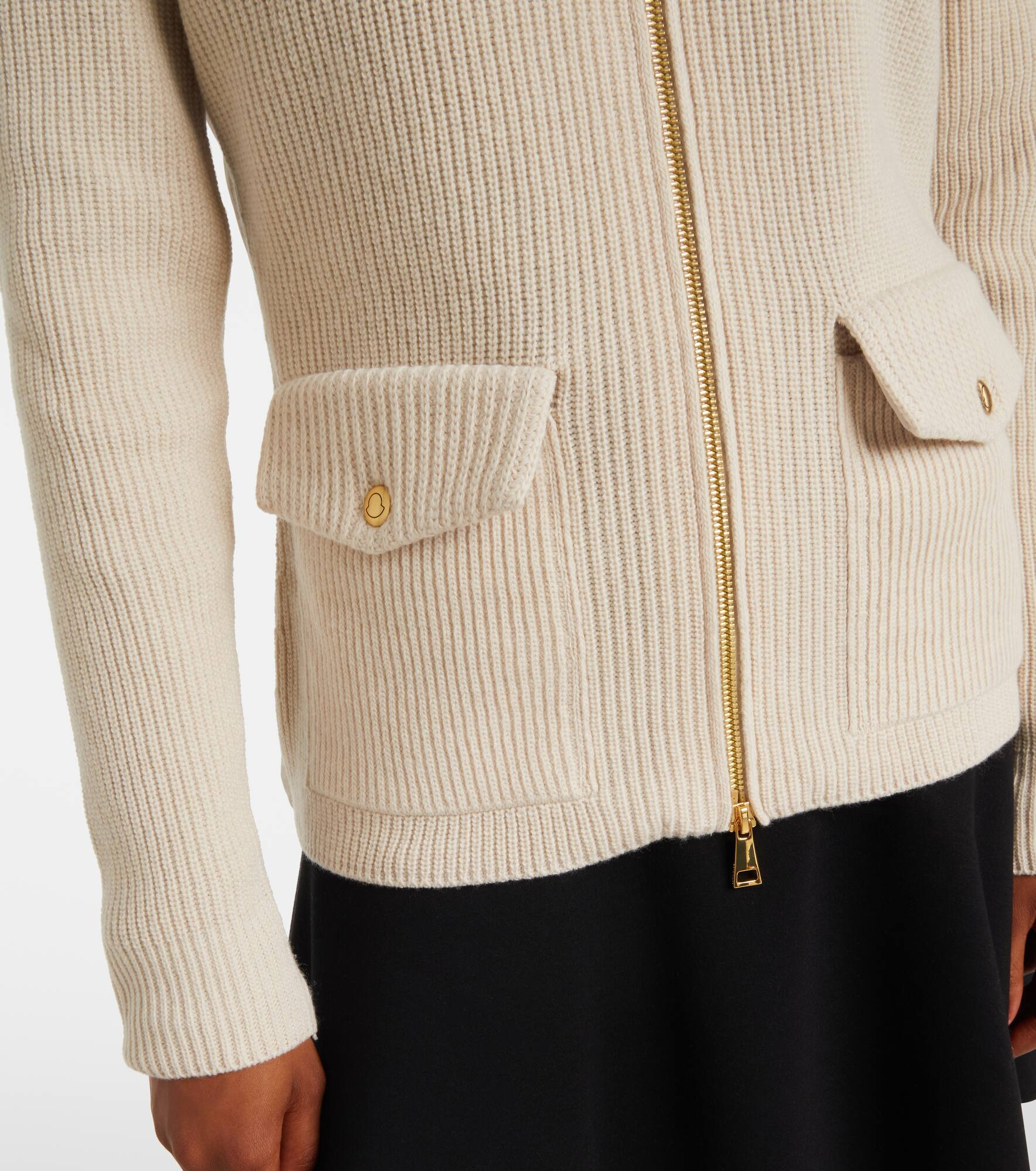 Padded virgin wool cardigan - 5