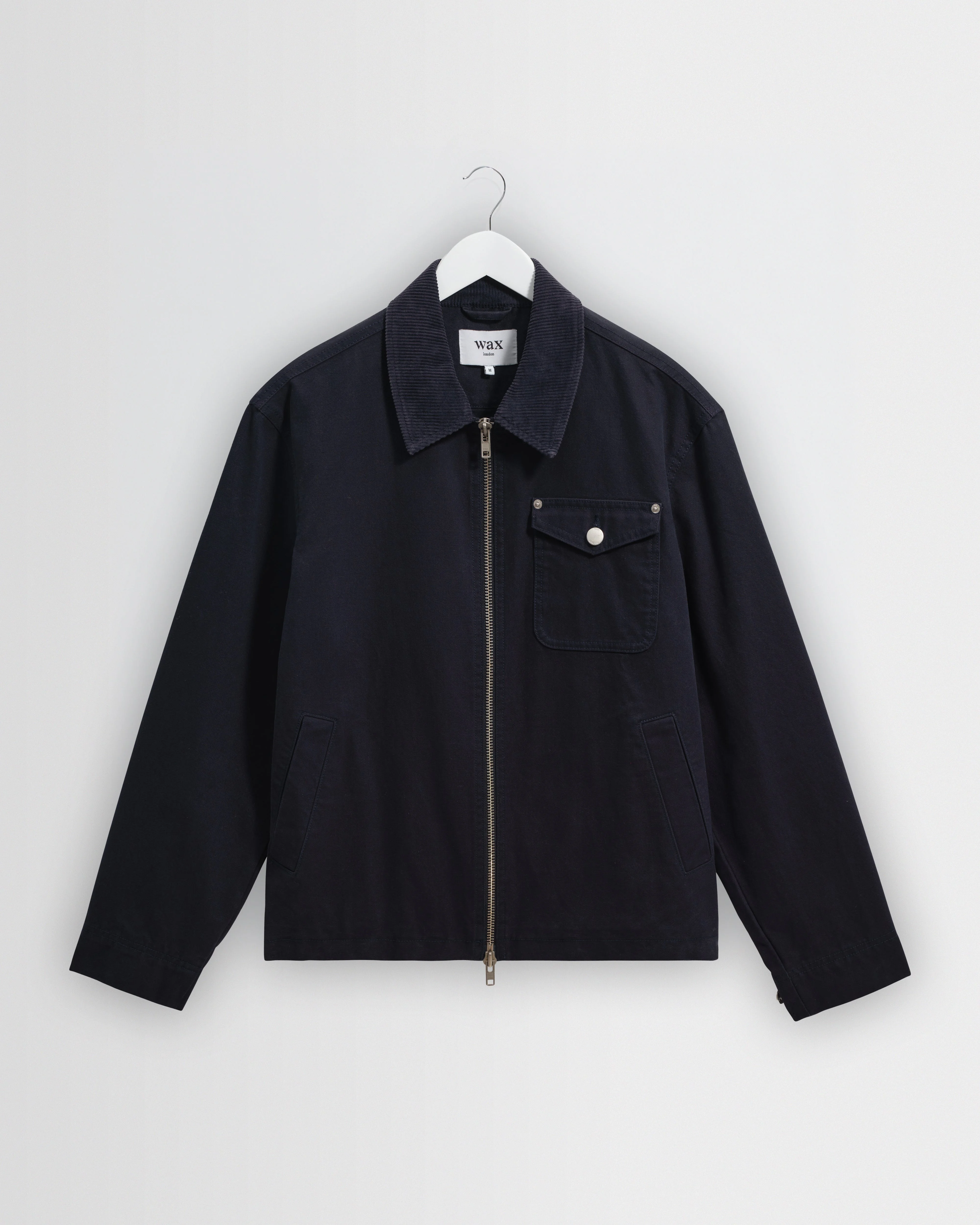 Mason - Navy Peached Canvas Work Jacket - 1