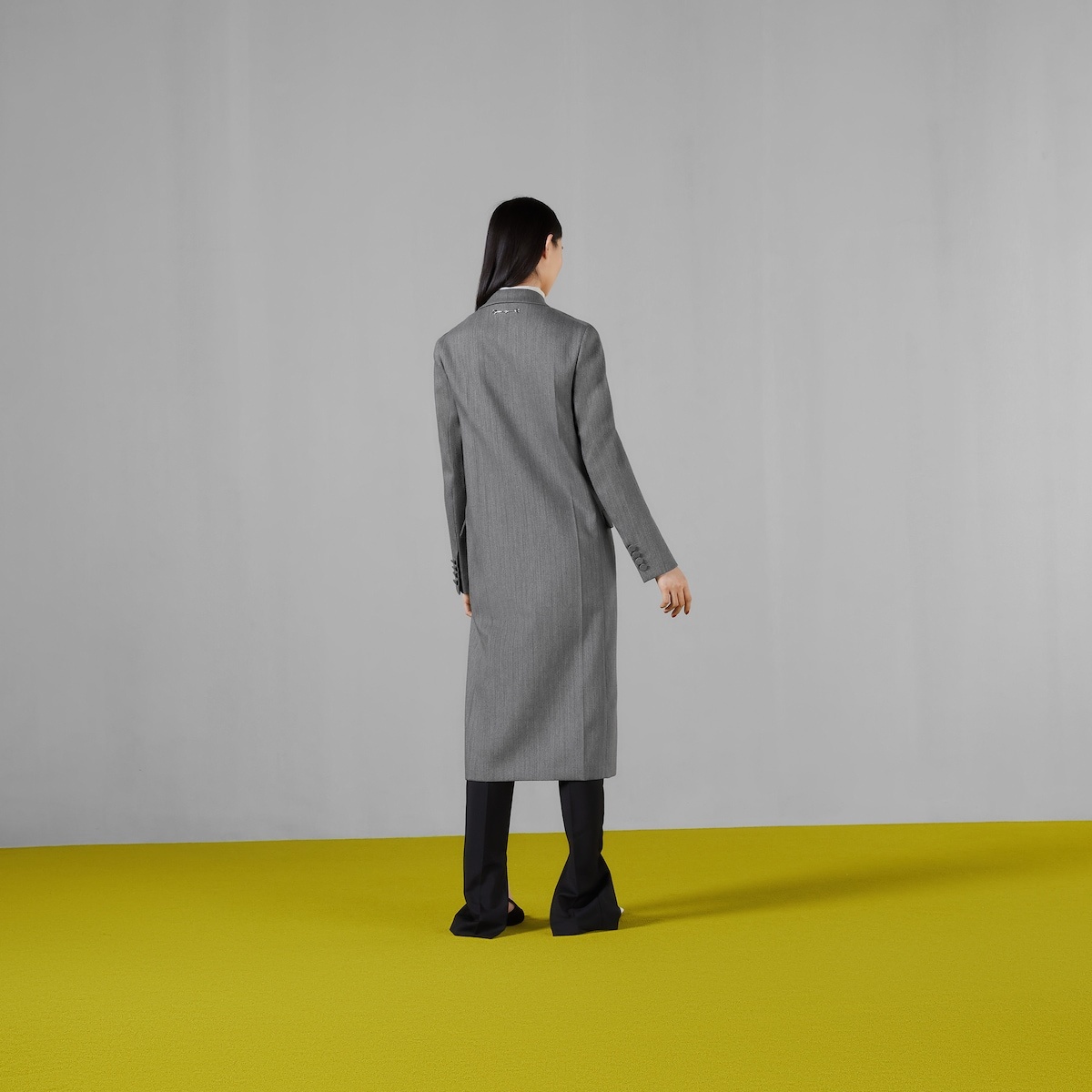 Pinstripe wool coat with Horsebit - 8
