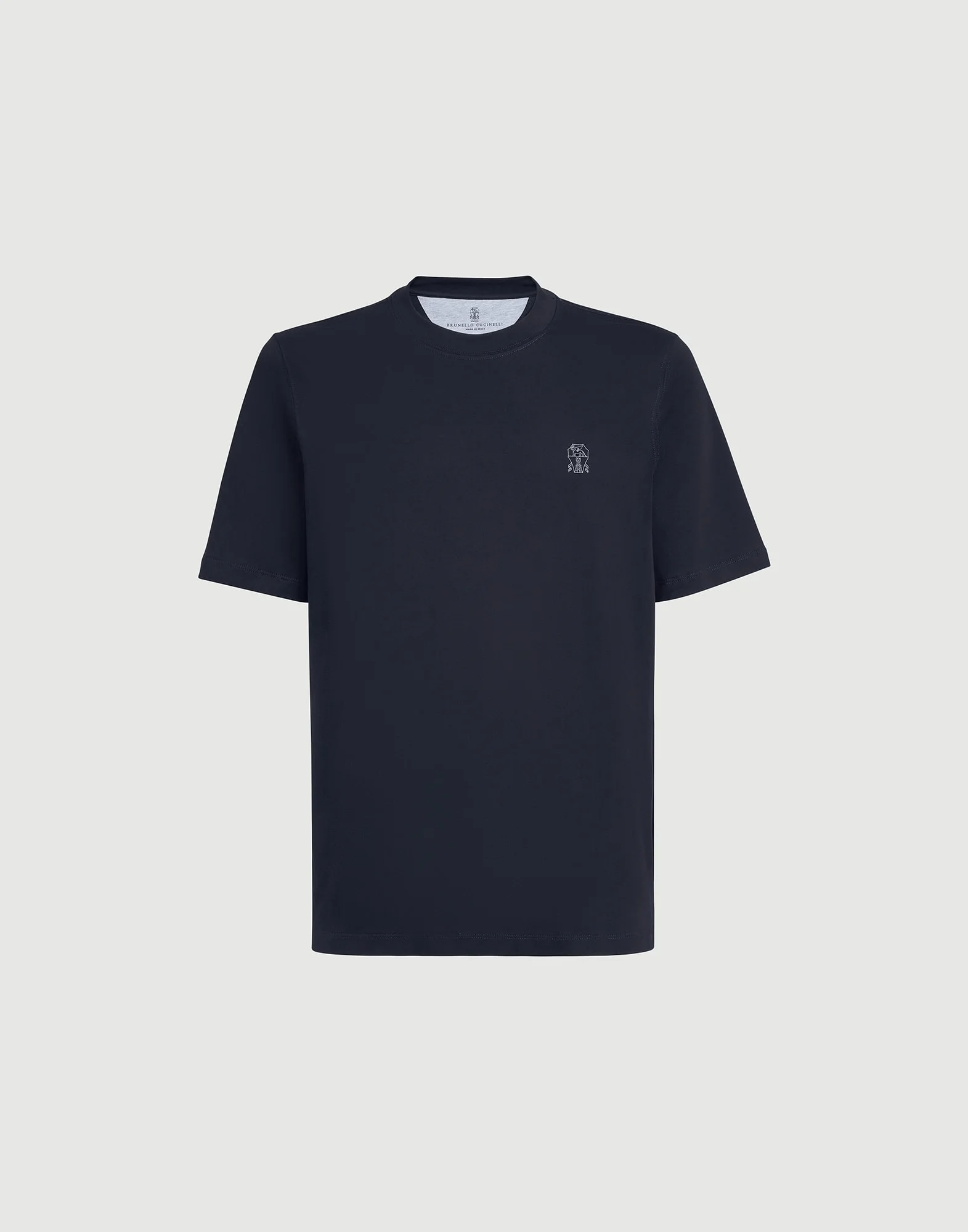 Cotton jersey crew neck T-shirt with logo - 1