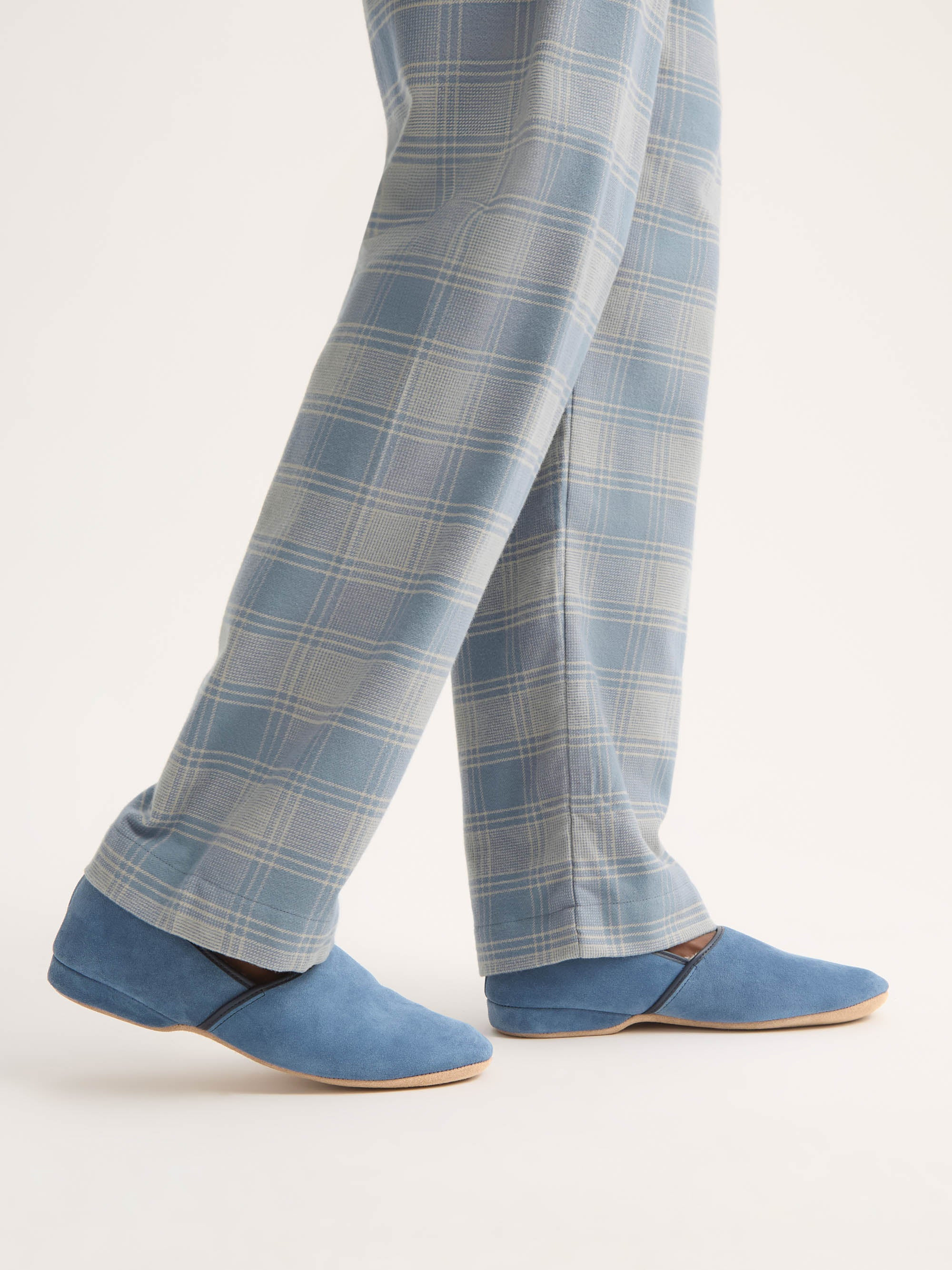 Men's Slippers Crawford Suede Sheepskin Blue - 5