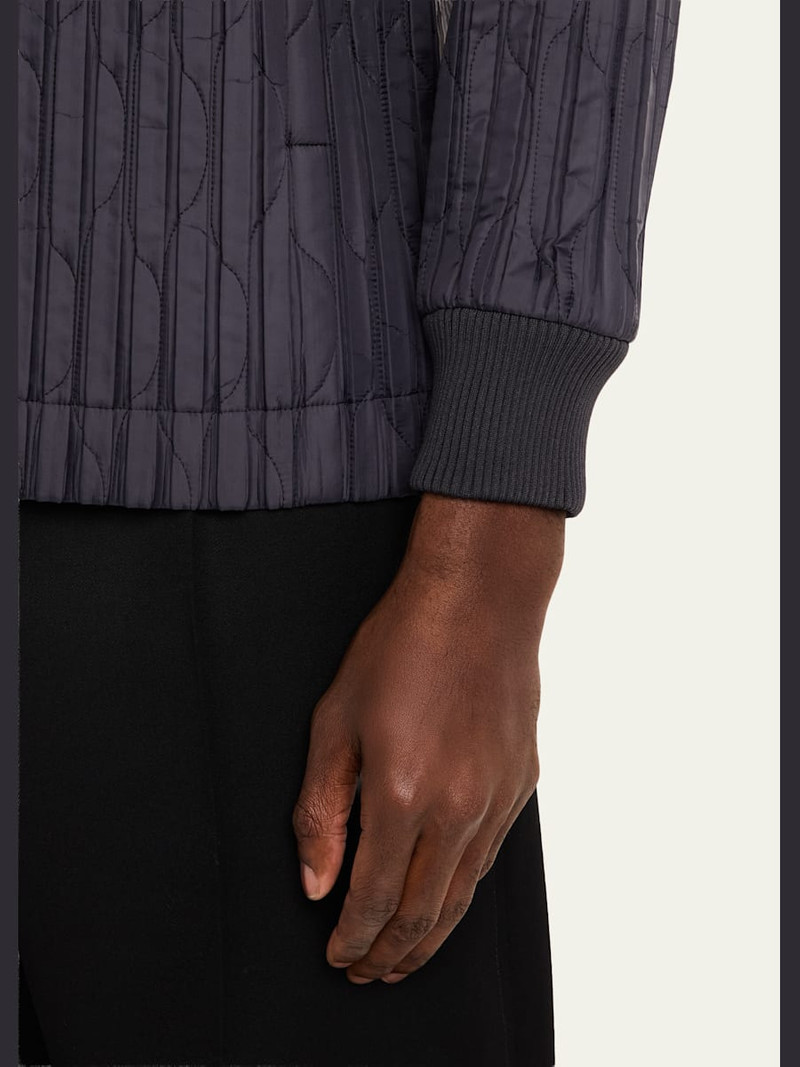 Men's Padded Pleats Bomber Jacket 5