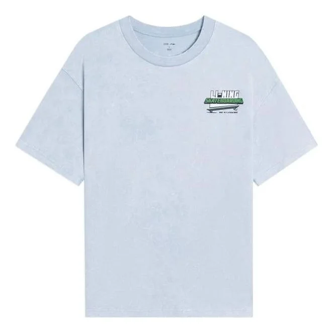 Li-Ning x MARVEL Hulk Comic Graphic T-shirt 'Light Blue' AHSSB93-3 - 1