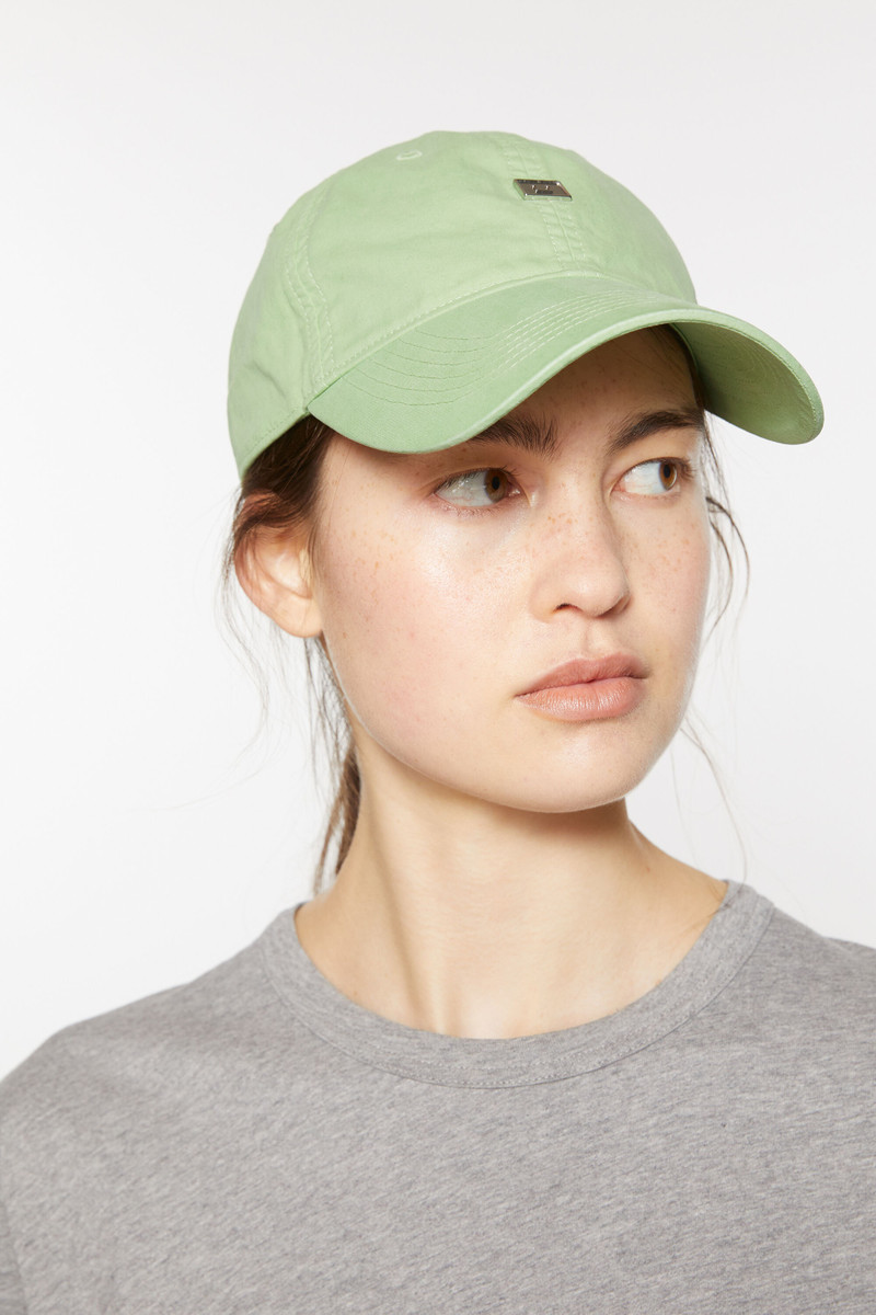 Acne Studios Face logo patch cap - Mint green outlook