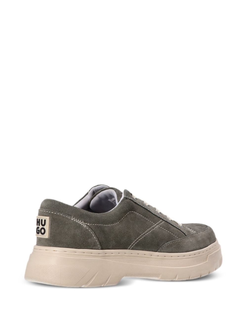Urian contrast-stitching leather sneakers - 4