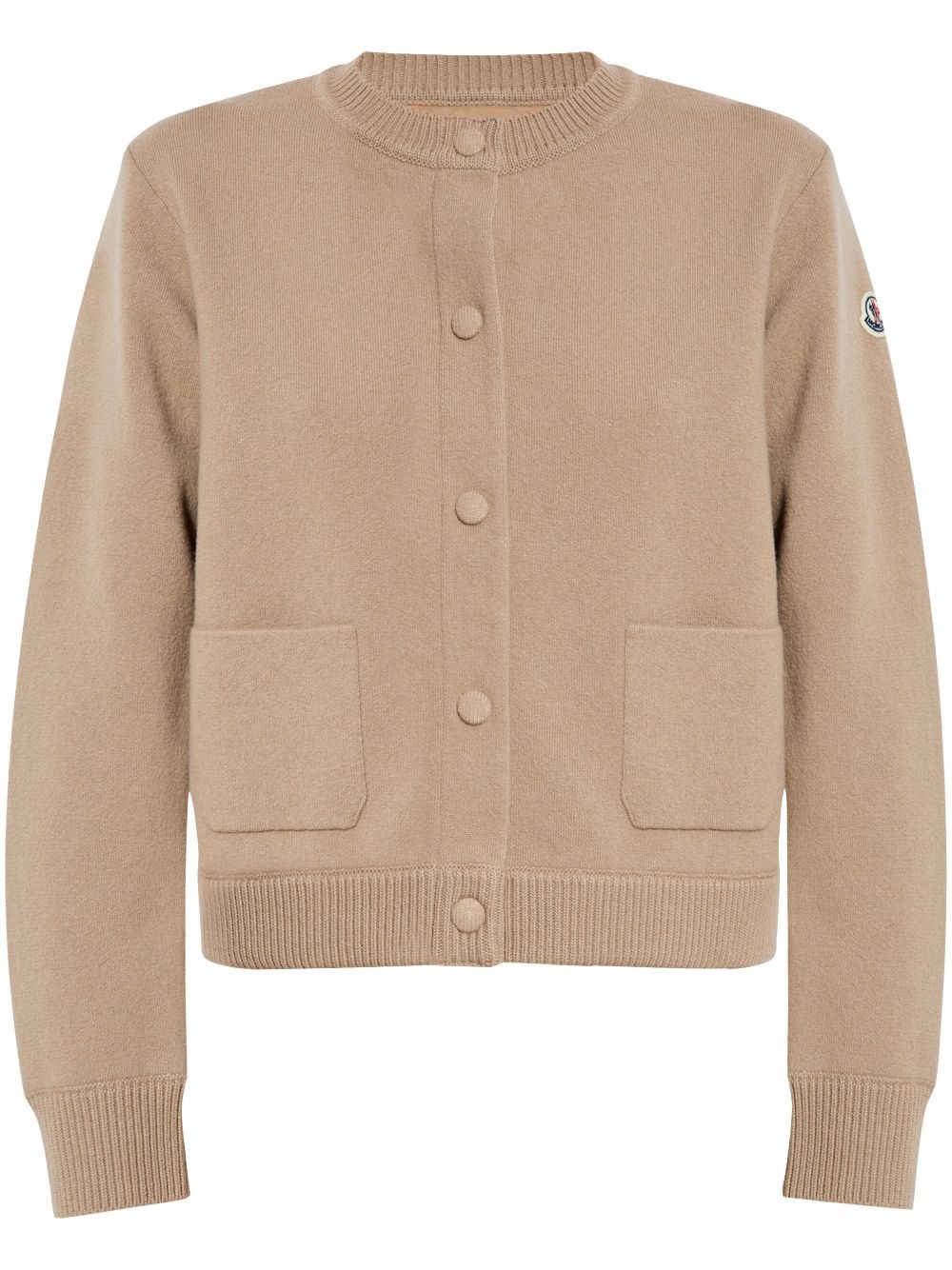 padded wool cardigan - 1