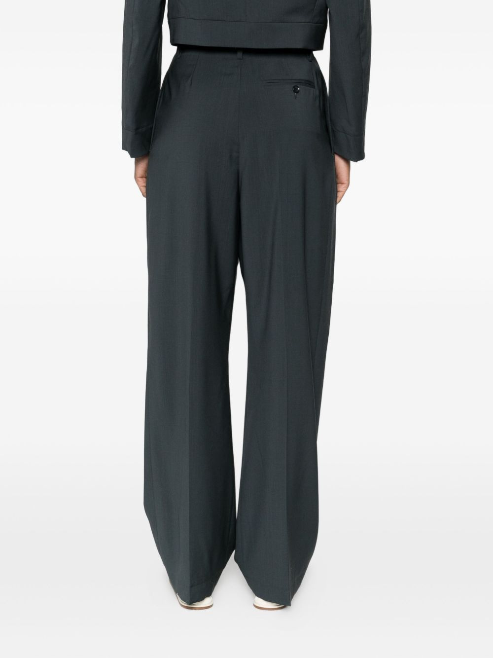 pleated-front trousers - 4