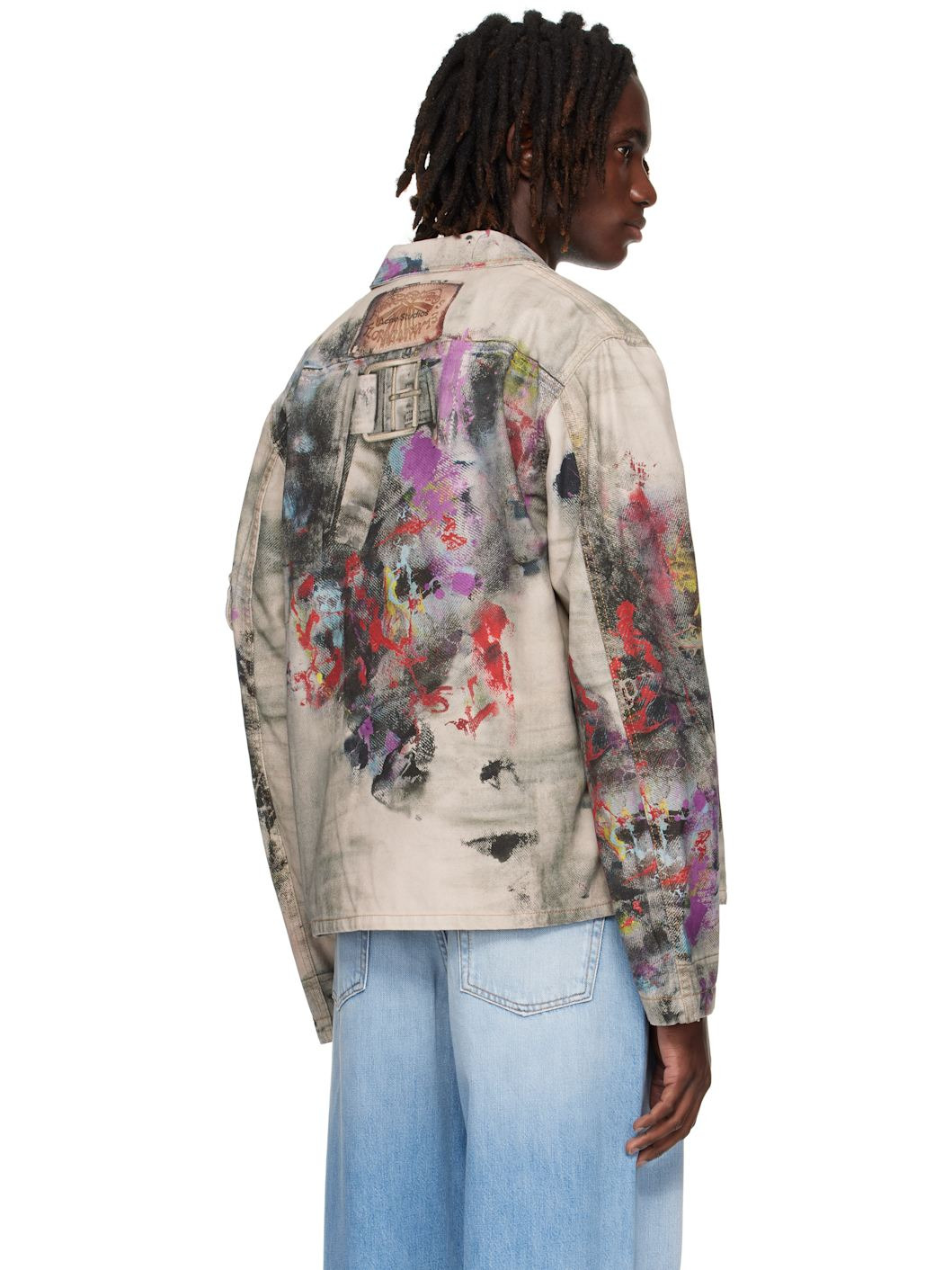 Multicolor Trompe L'Oeil Print Jacket - 3