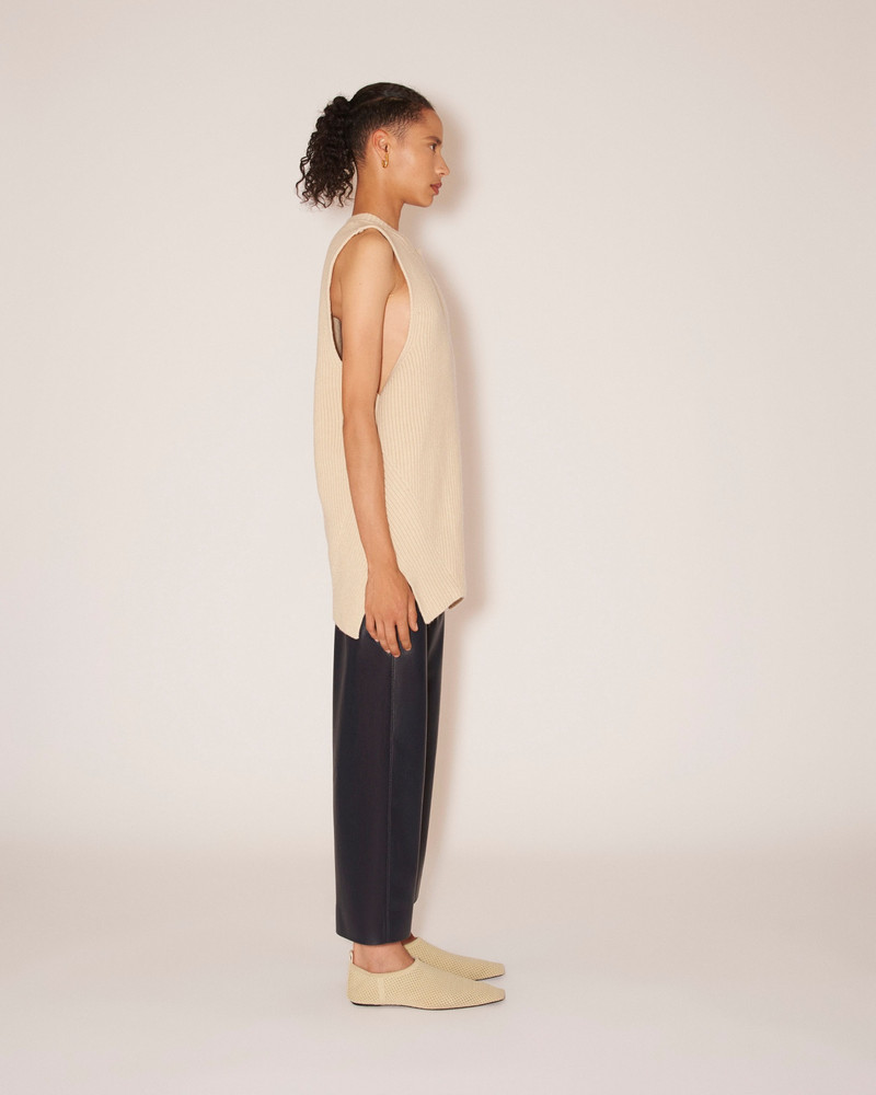 LEELA - Cashmere-merino tank top - Beige 4