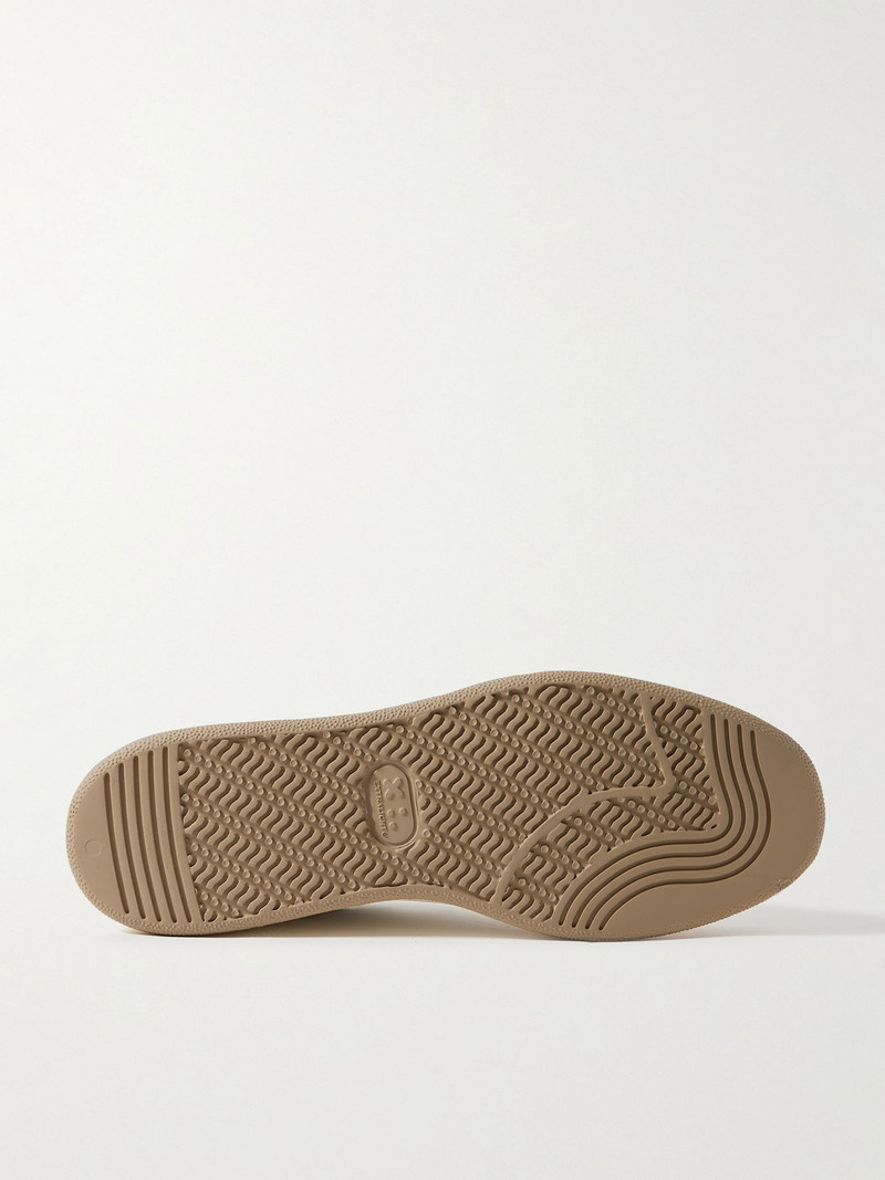 OFFICINE CREATIVE The Answer 001 Distressed Suede-Trimmed Leather Sneakers White outlook