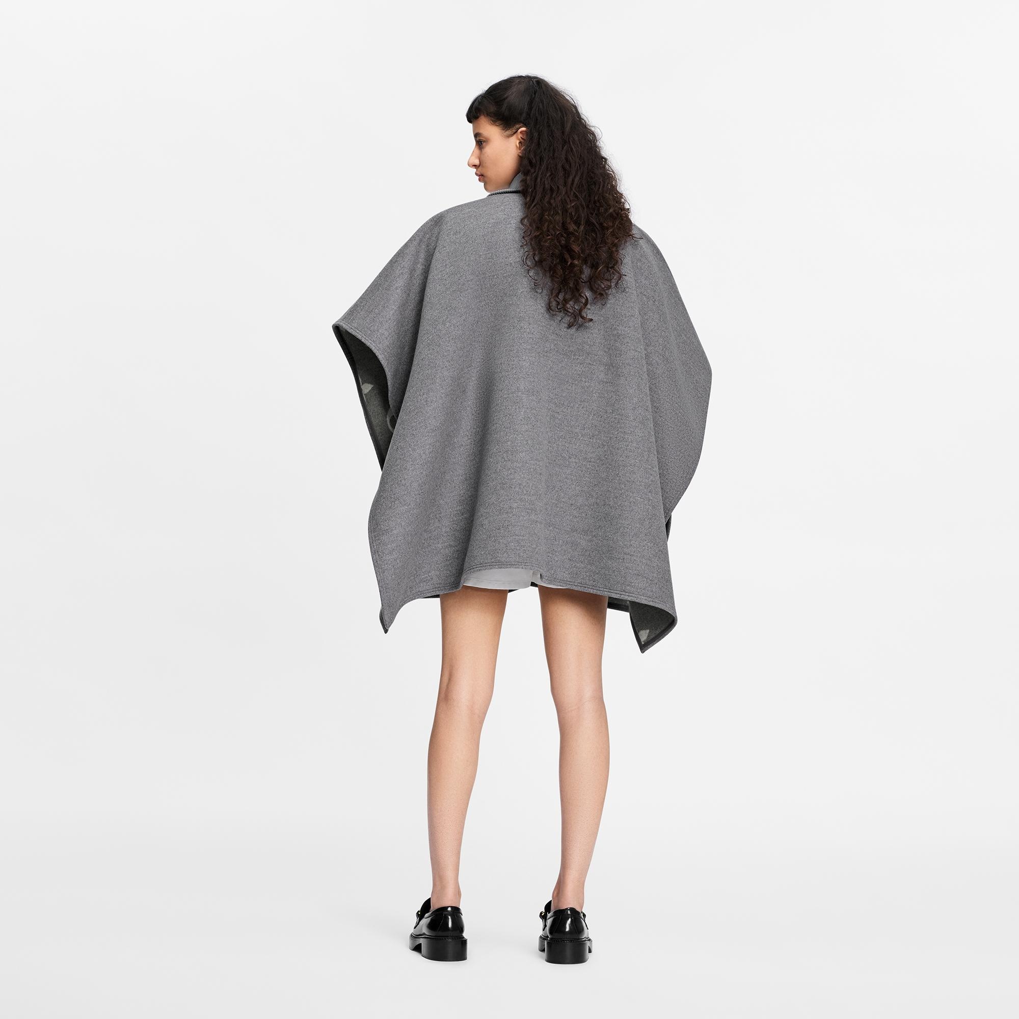 Ribbed Neck Double Face Cape - 5