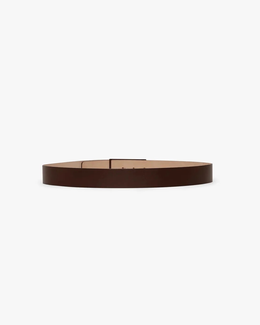 TONAL JUMBO FRAME BELT IN DARK BROWN SMOOTH LEATHER - 4