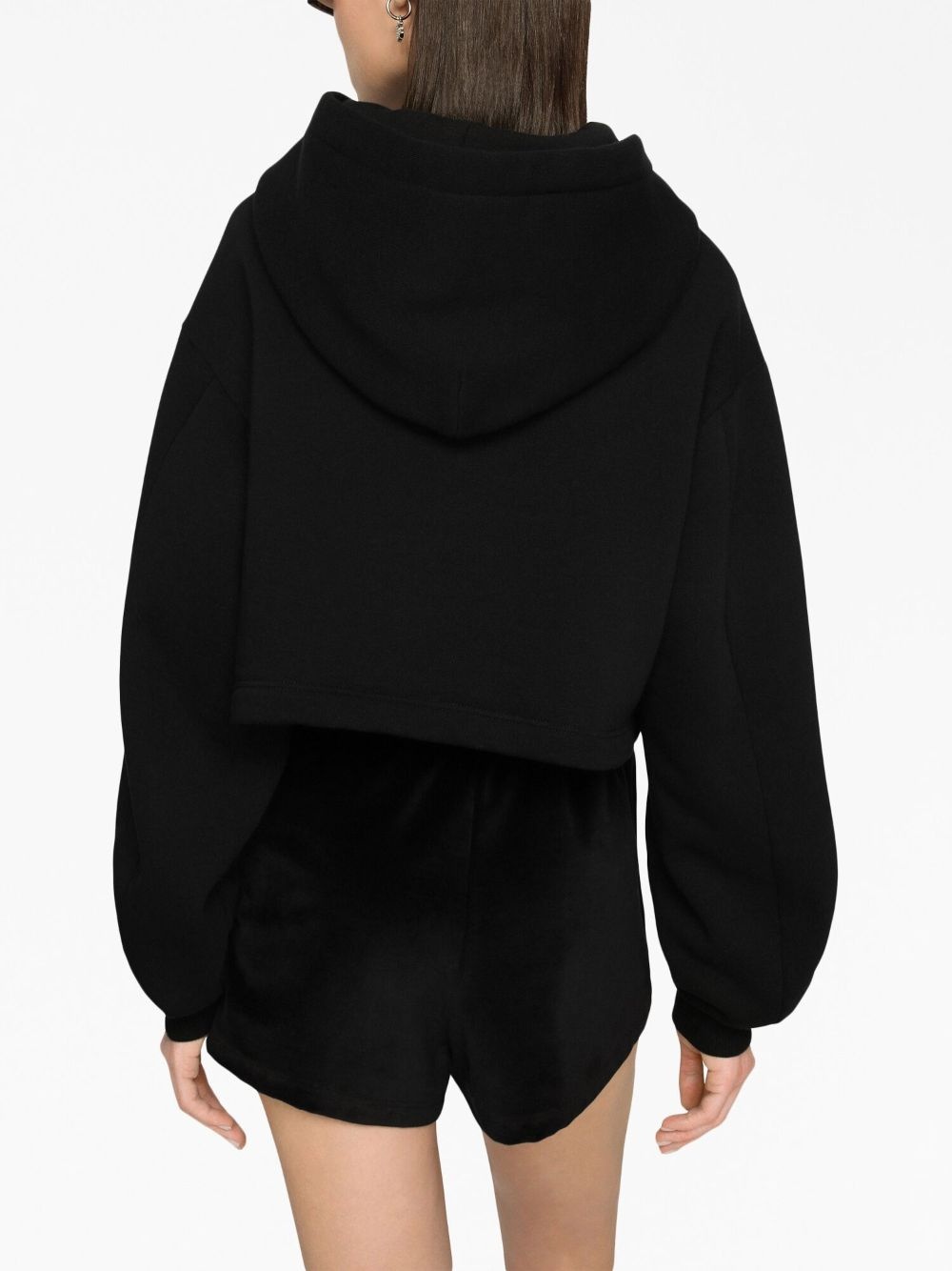 logo-patch cotton hoodie - 6