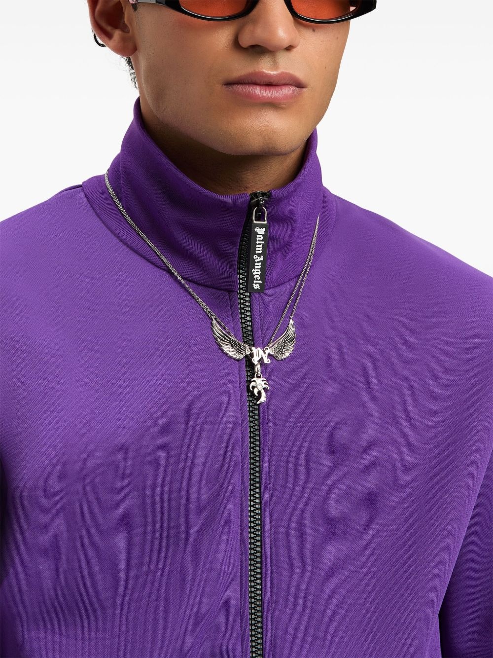 logo-print zip-up track jacket - 6