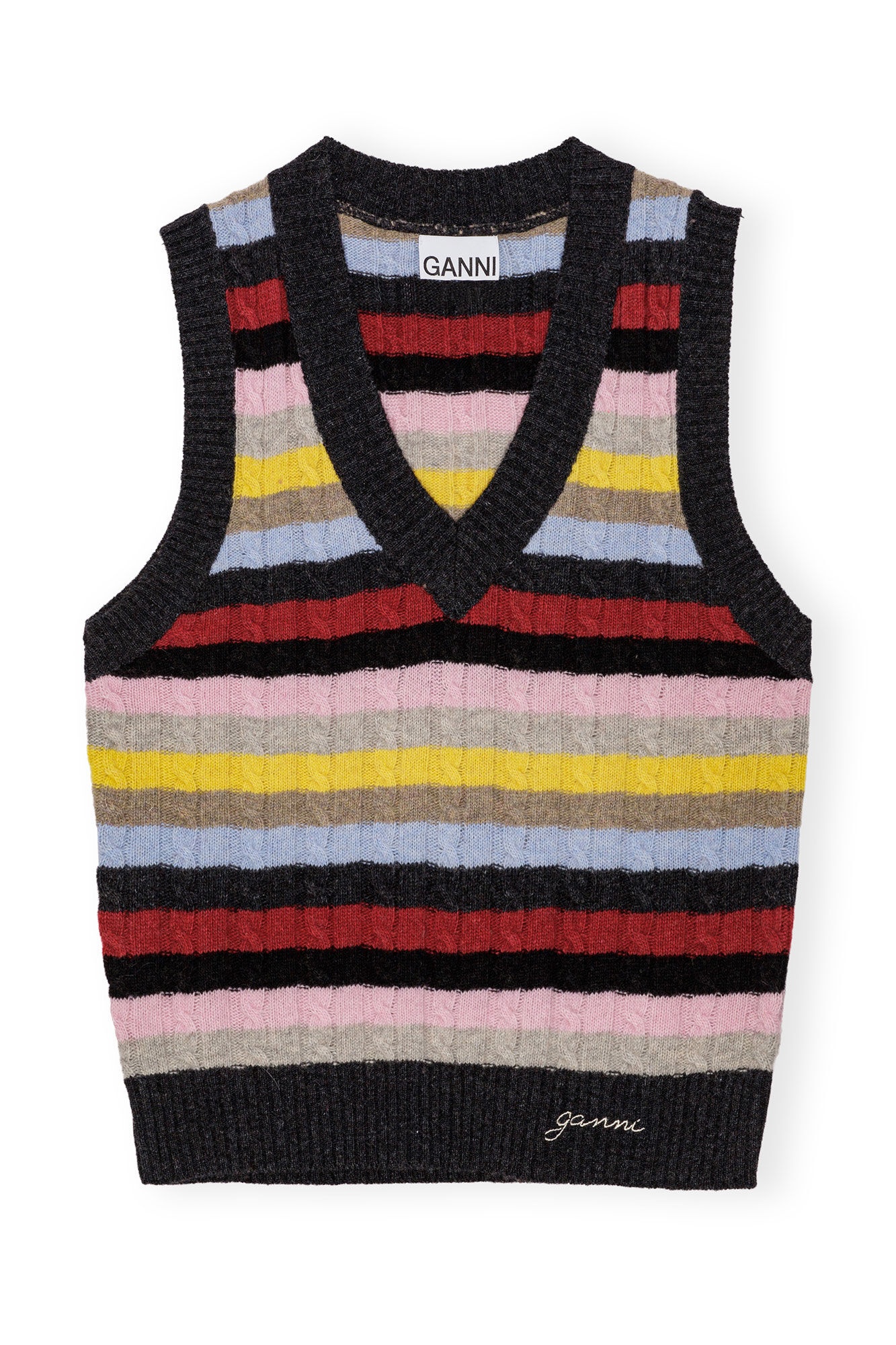STRIPED MULTICOLOUR VEST - 1