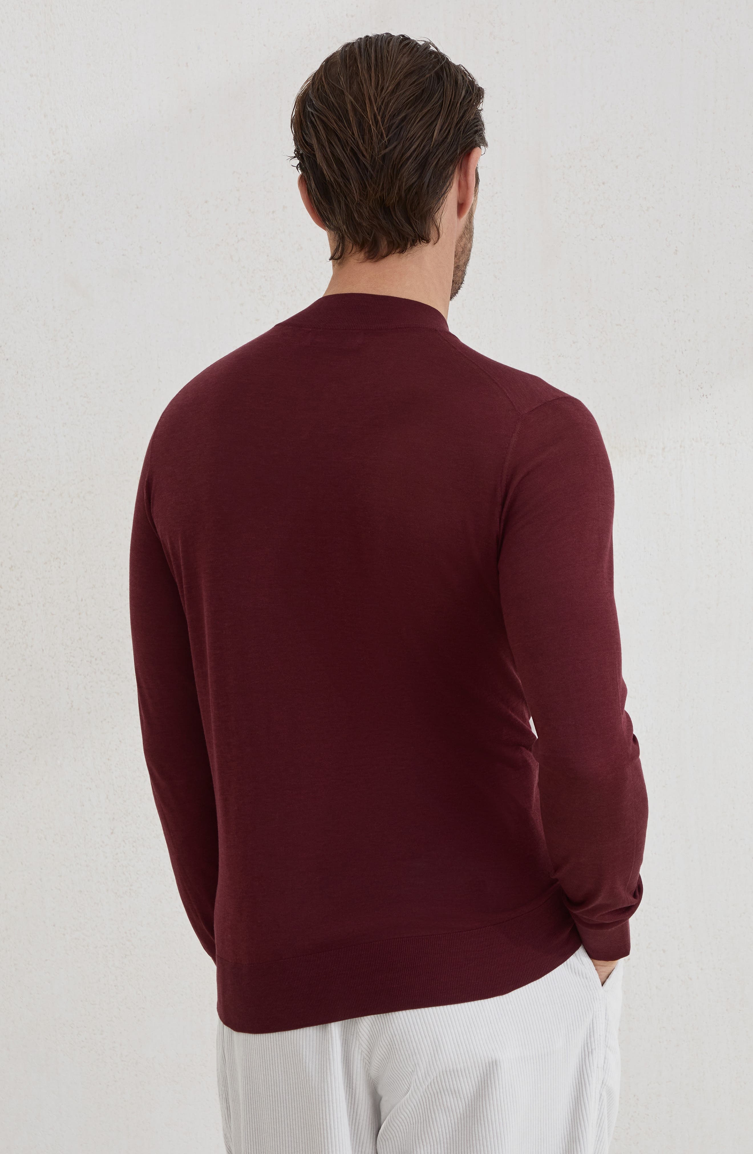 Brunello Cucinelli Lightweight sweater in Amaranth at Nordstrom - 3