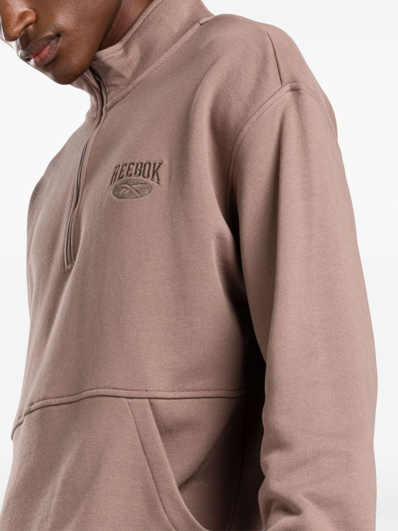 logo-embroidered quarter-zip sweatshirt 4