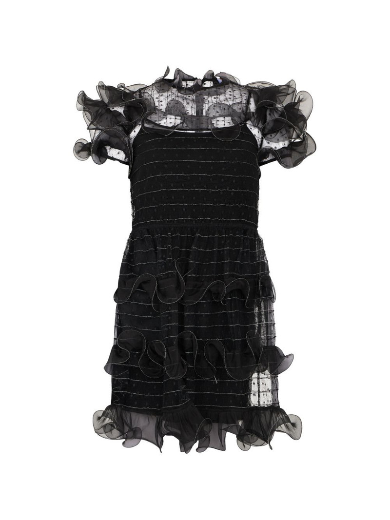 ruffled polka-dot mini dress 1