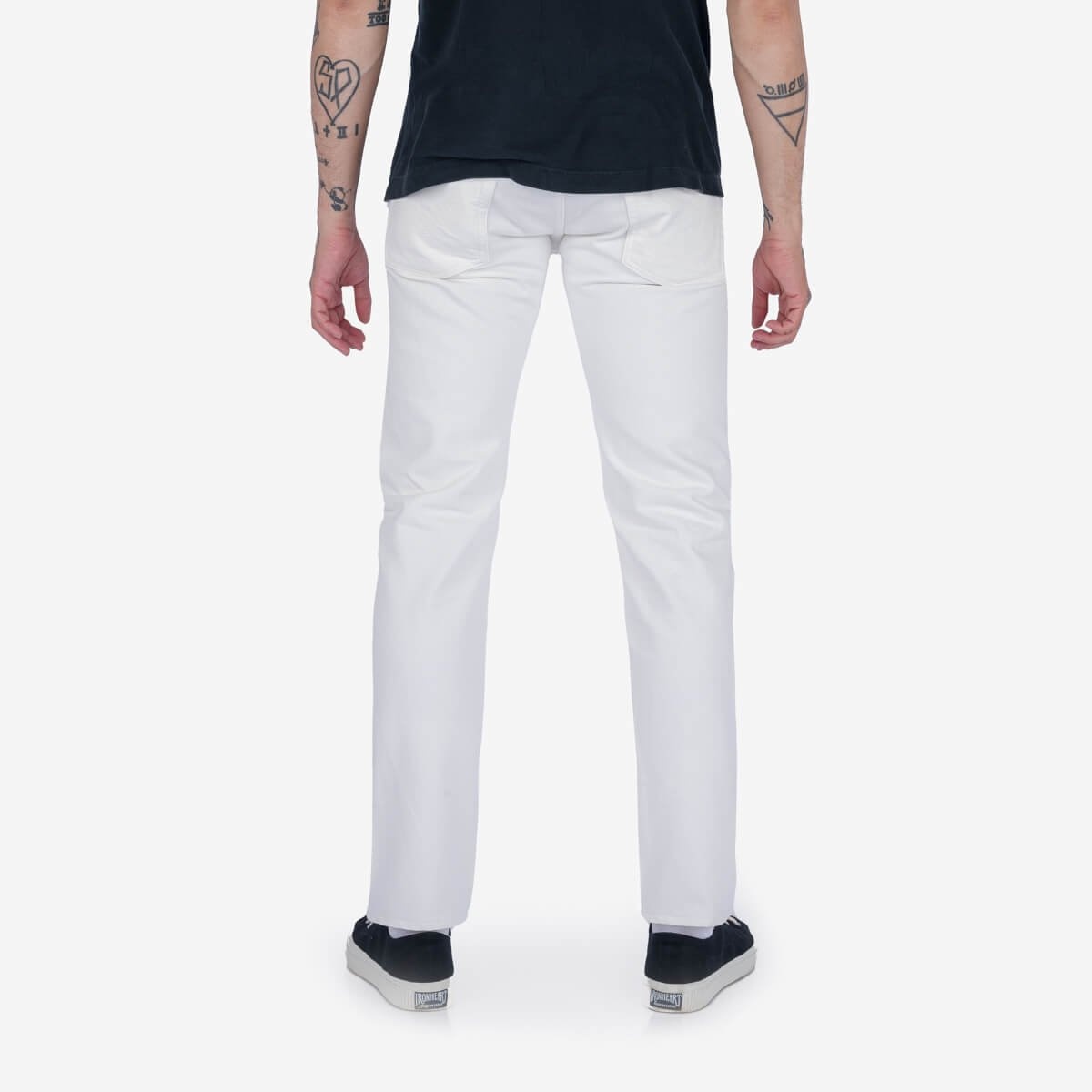 IH-777-WT 13.5oz Denim Slim Tapered Cut Jeans - White - 3