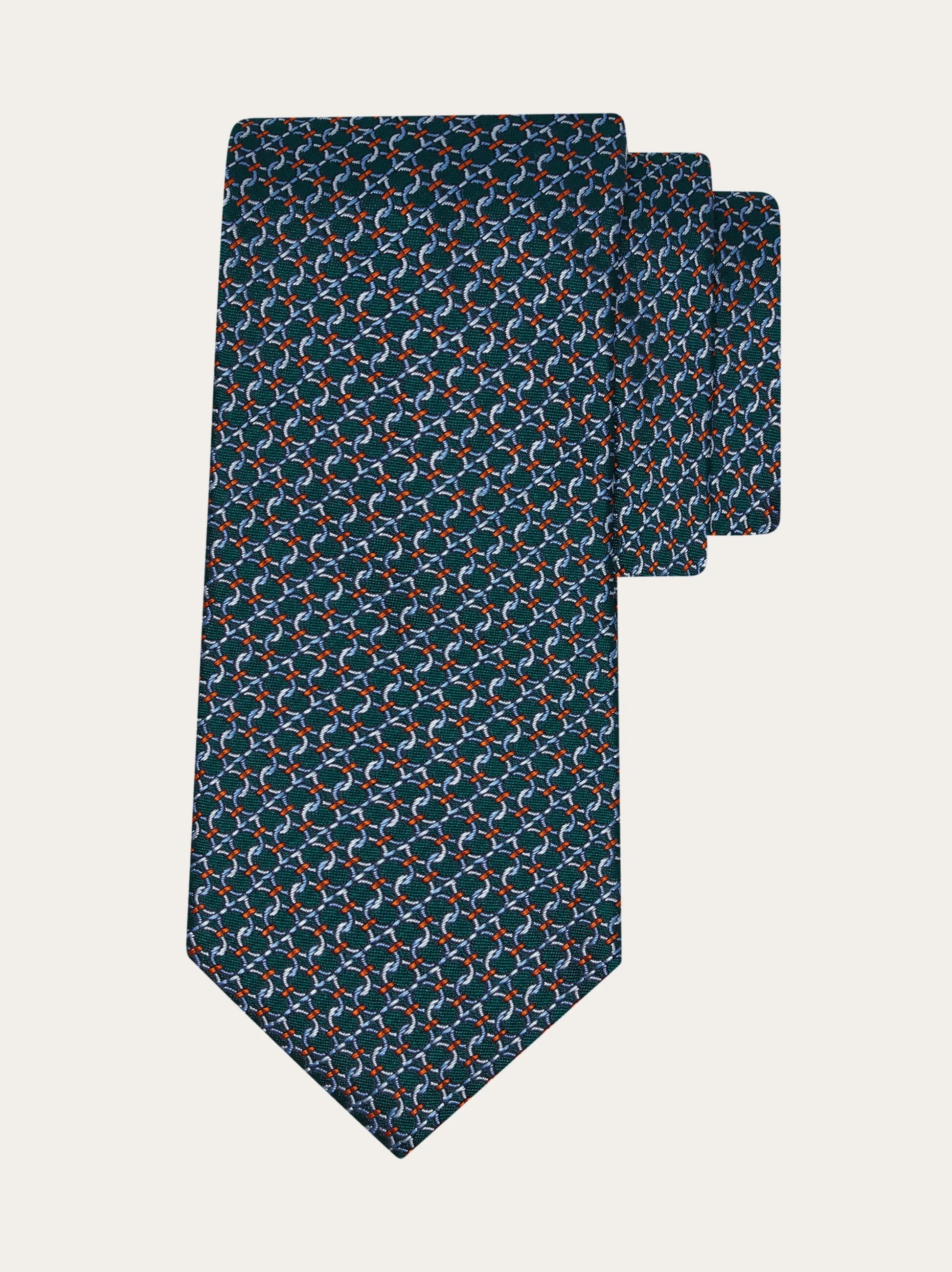 Gancini jacquard silk tie - 1