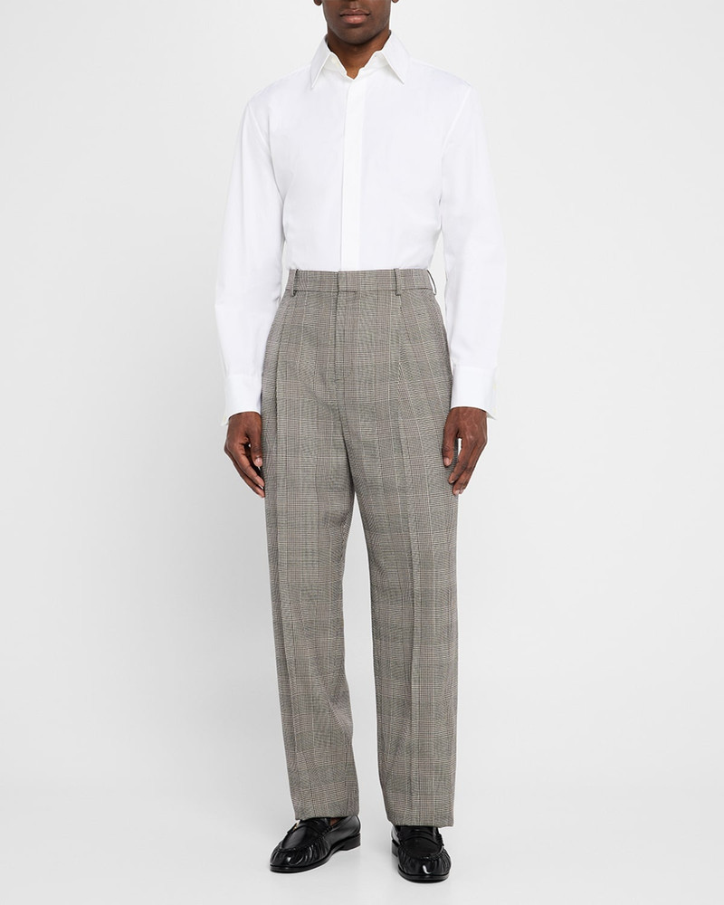 SAINT LAURENT Men's Glen Plaid Trousers outlook