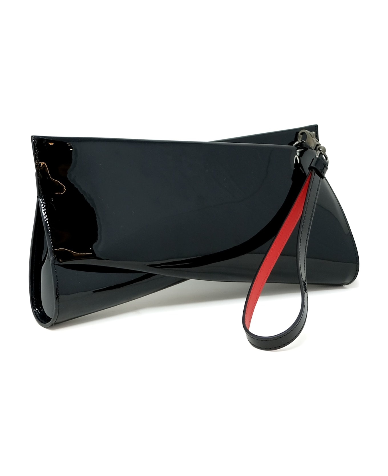 Christian Louboutin Black Patent Leather Loubitwist Clutch Bag - 2