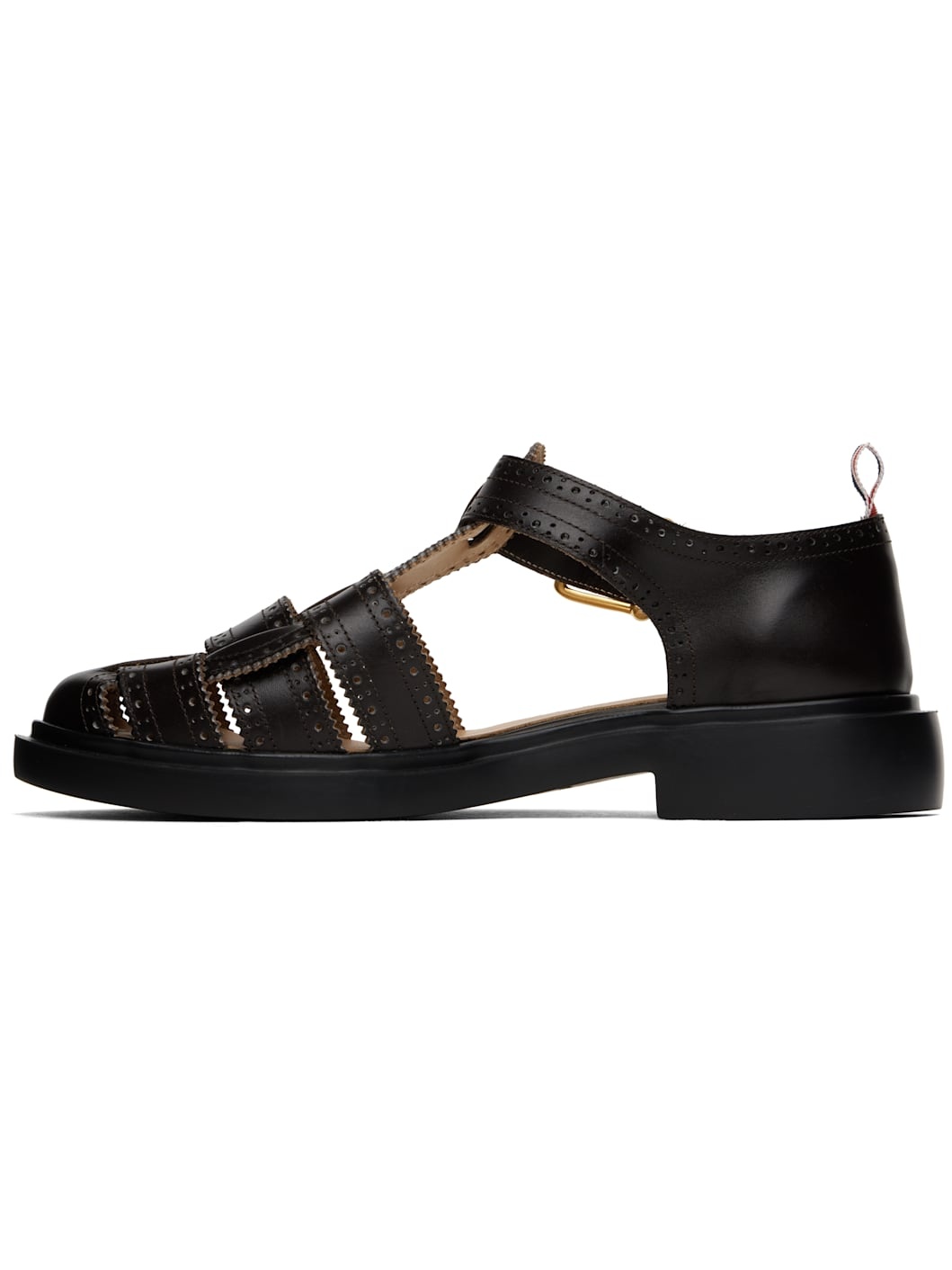 Brown Classic Calf Leather Fisherman Sandals - 3