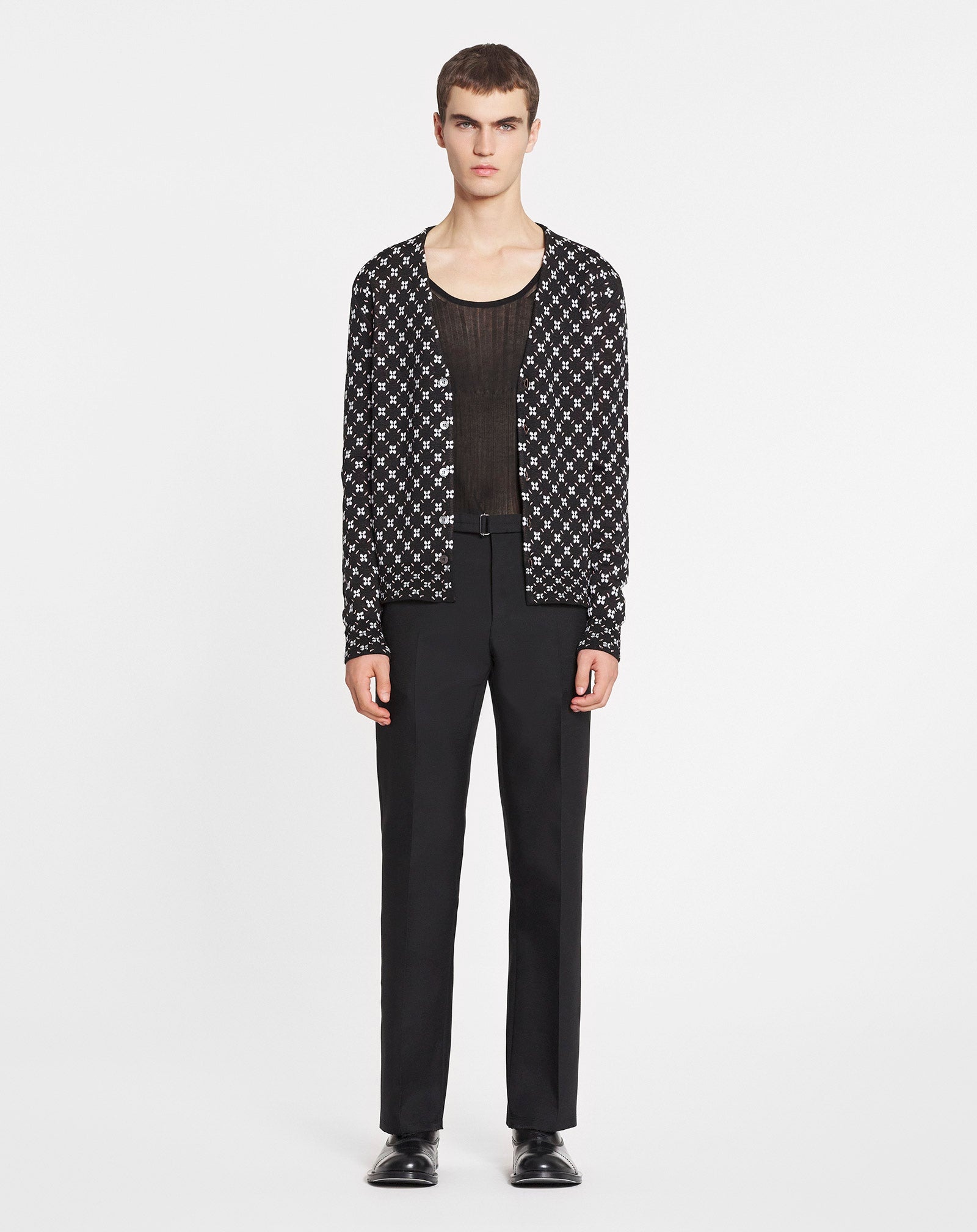 FLORAL JACQUARD BOXY CARDIGAN - 2