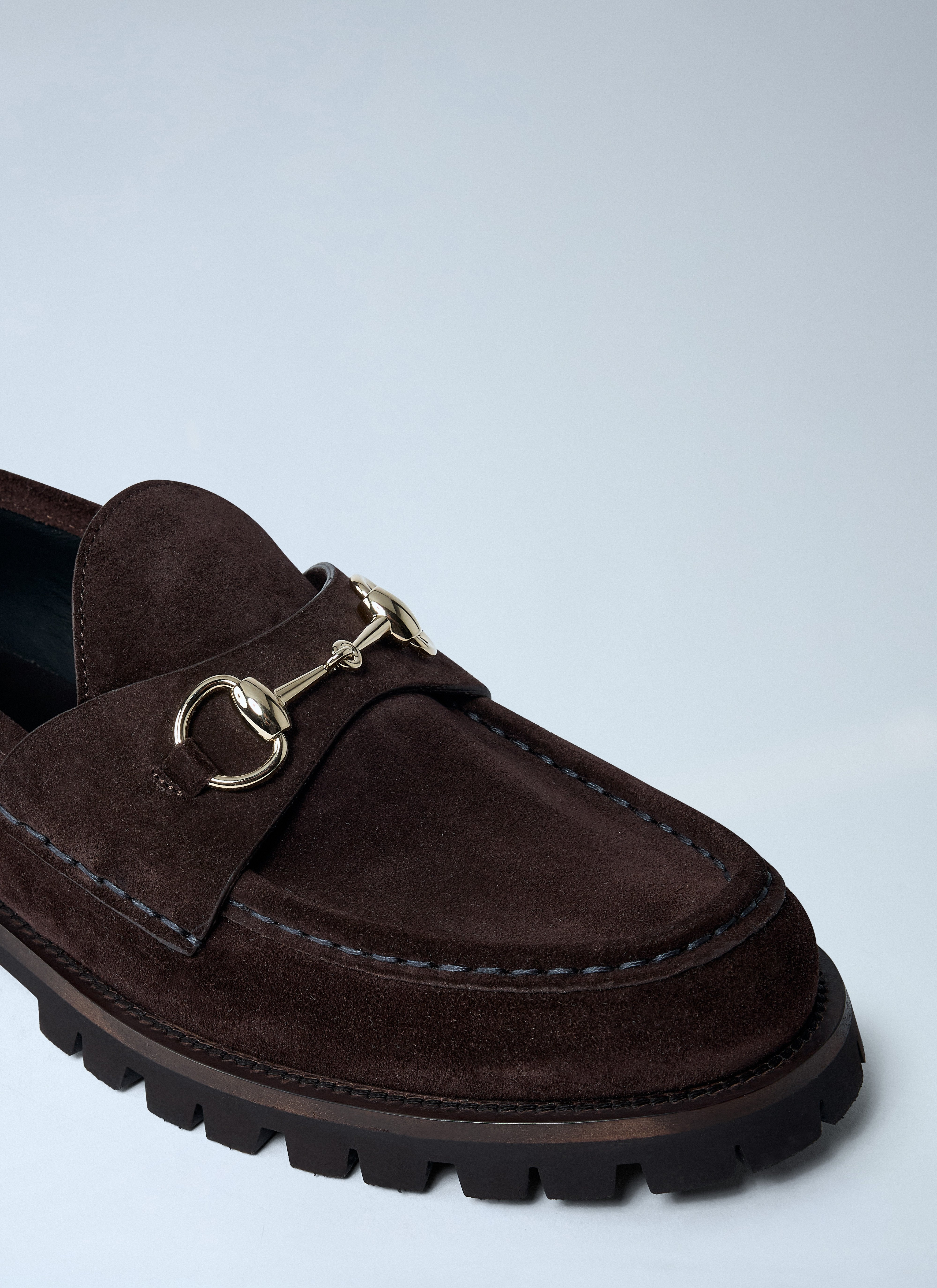 Gucci Women Horsebit Suede Loafters - 3