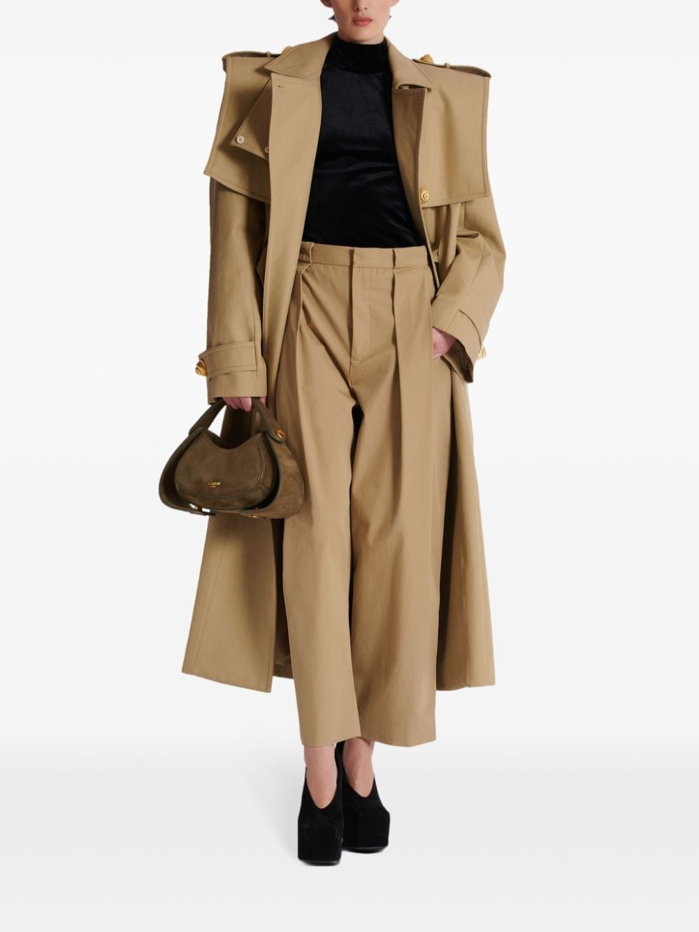 pleated cotton trousers - 2