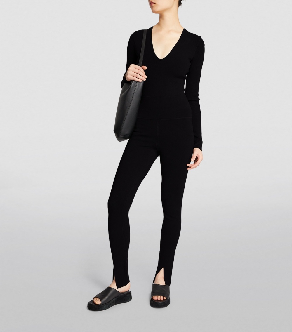 Victoria Beckham VB Body Split-Front Leggings, harrods