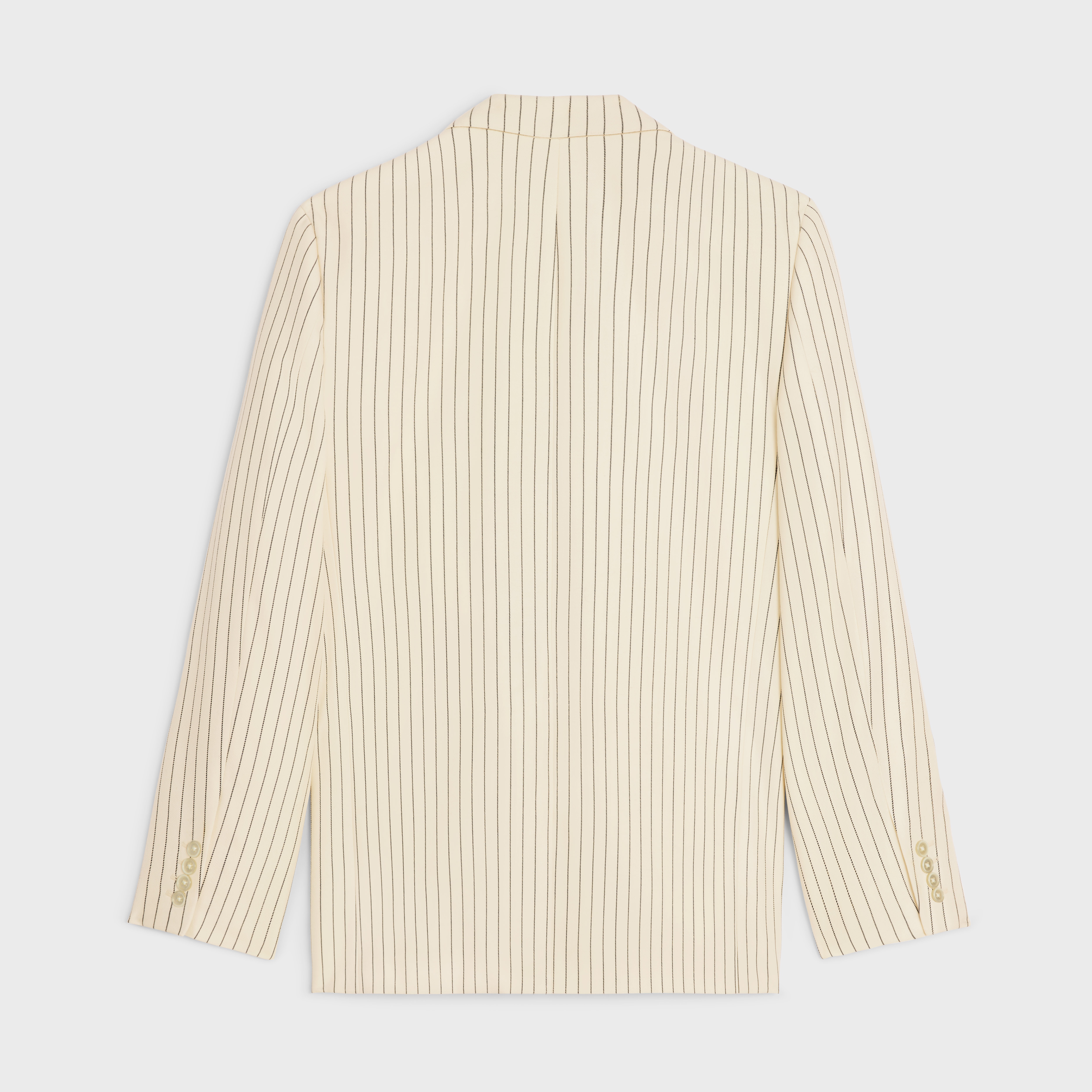 classic jacket in striped wool - 2