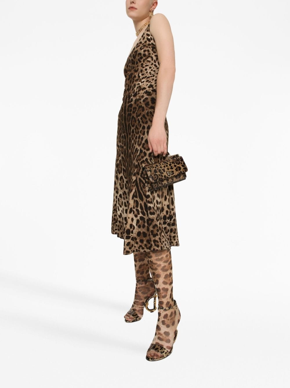 leopard-print midi dress - 3