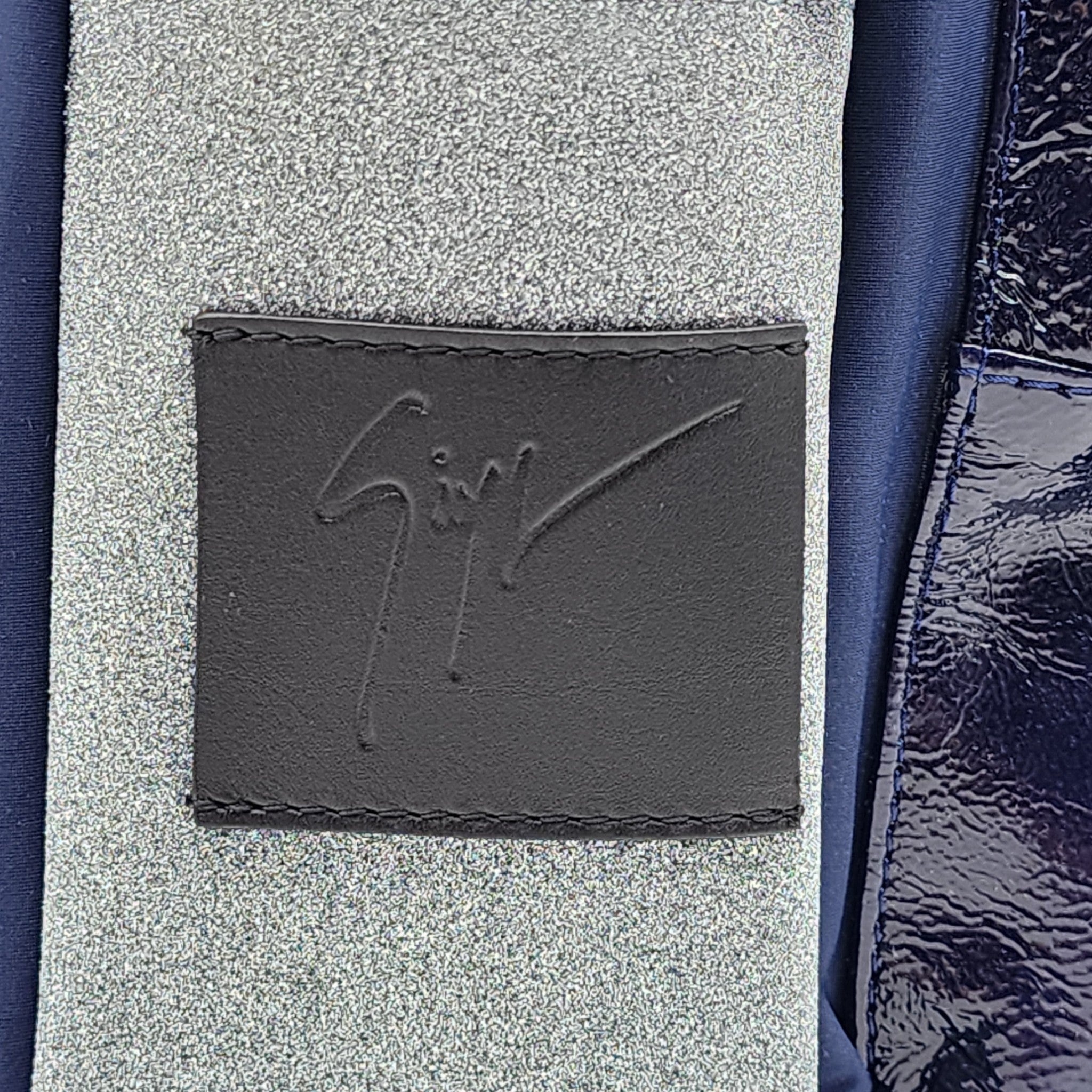 Giuseppe Zanotti Logo Backpack - Nylon, Leather, Suede - Blue - 4