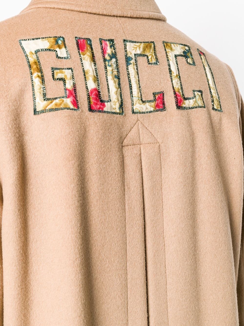 logo embroidered coat - 5