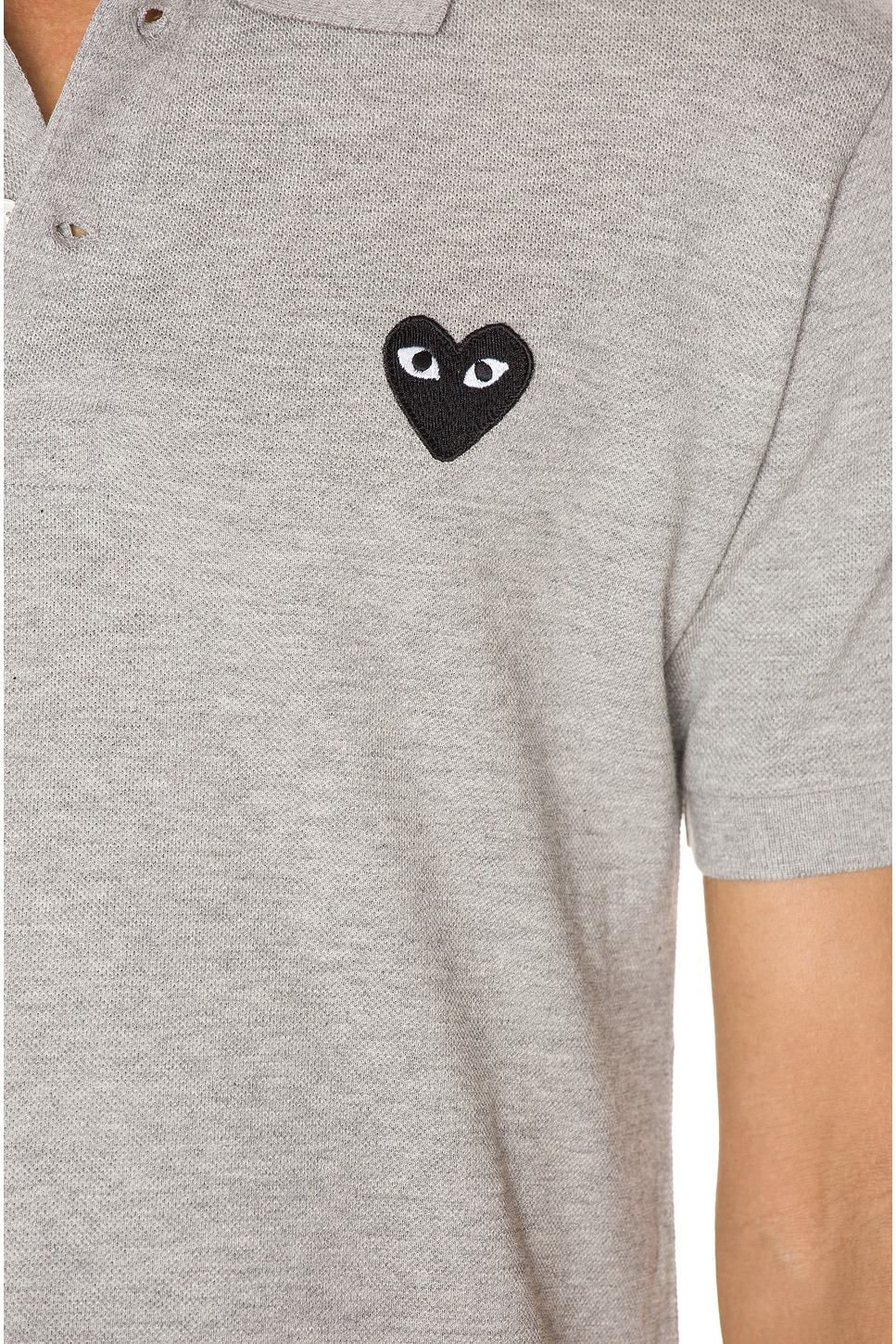 Cotton Polo with Black Emblem - 5