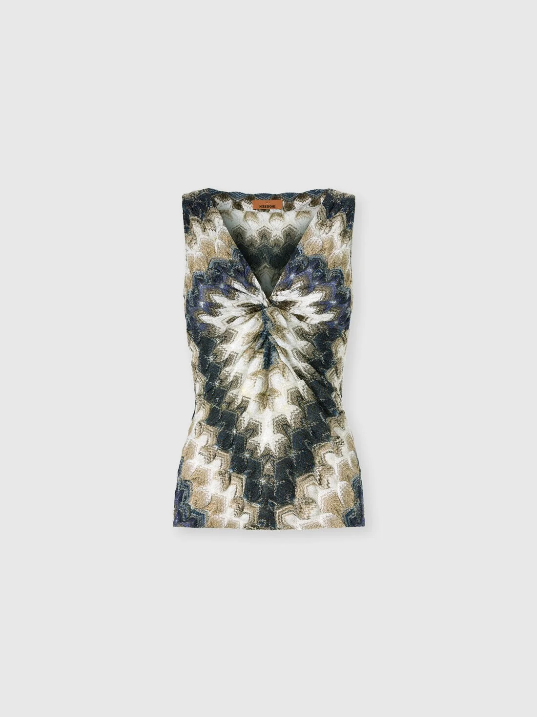 Lace top with gathered neckline - 1